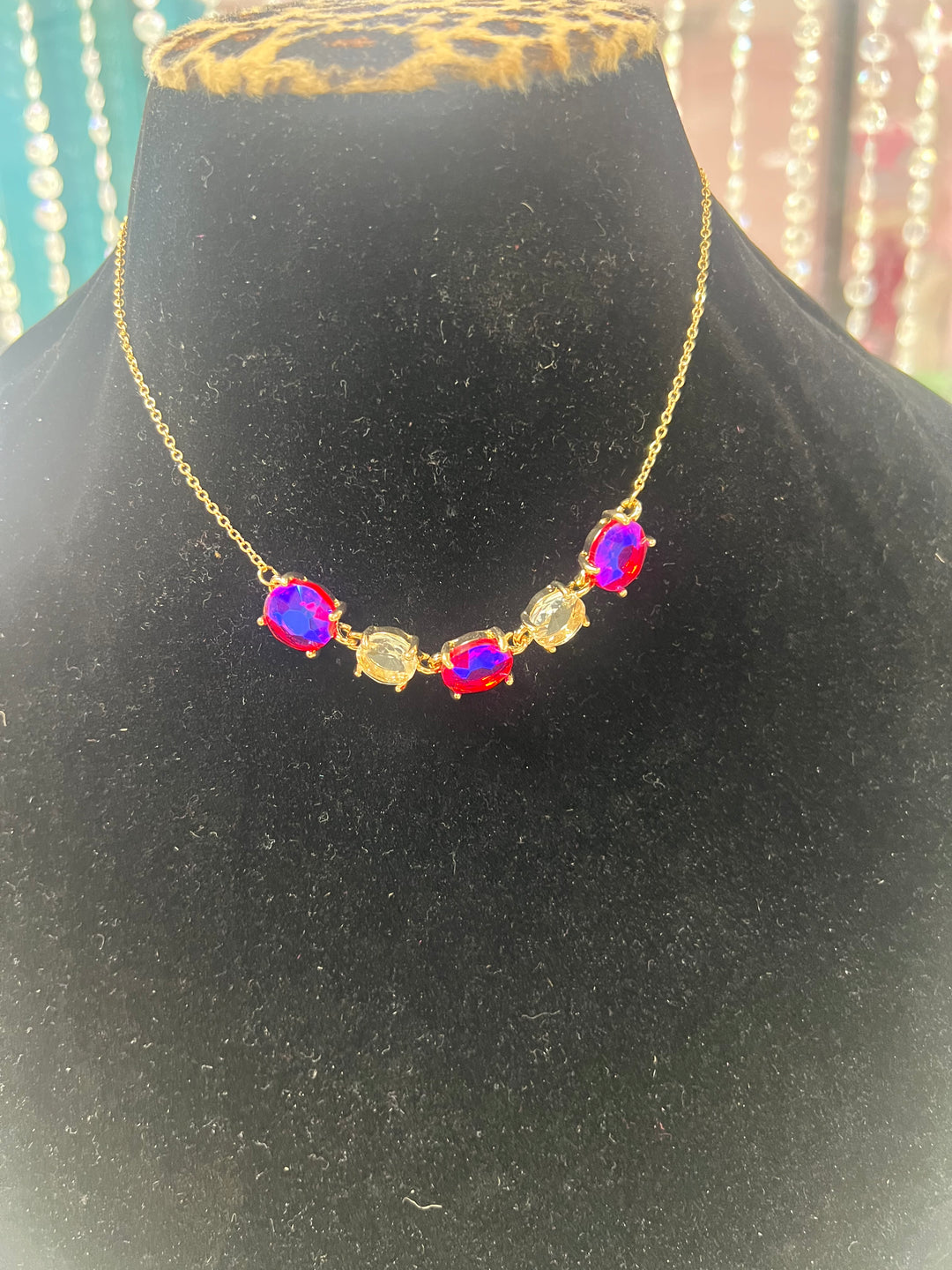 PINK PANACHE Gemstone Chain Necklace on Simply Obsessed