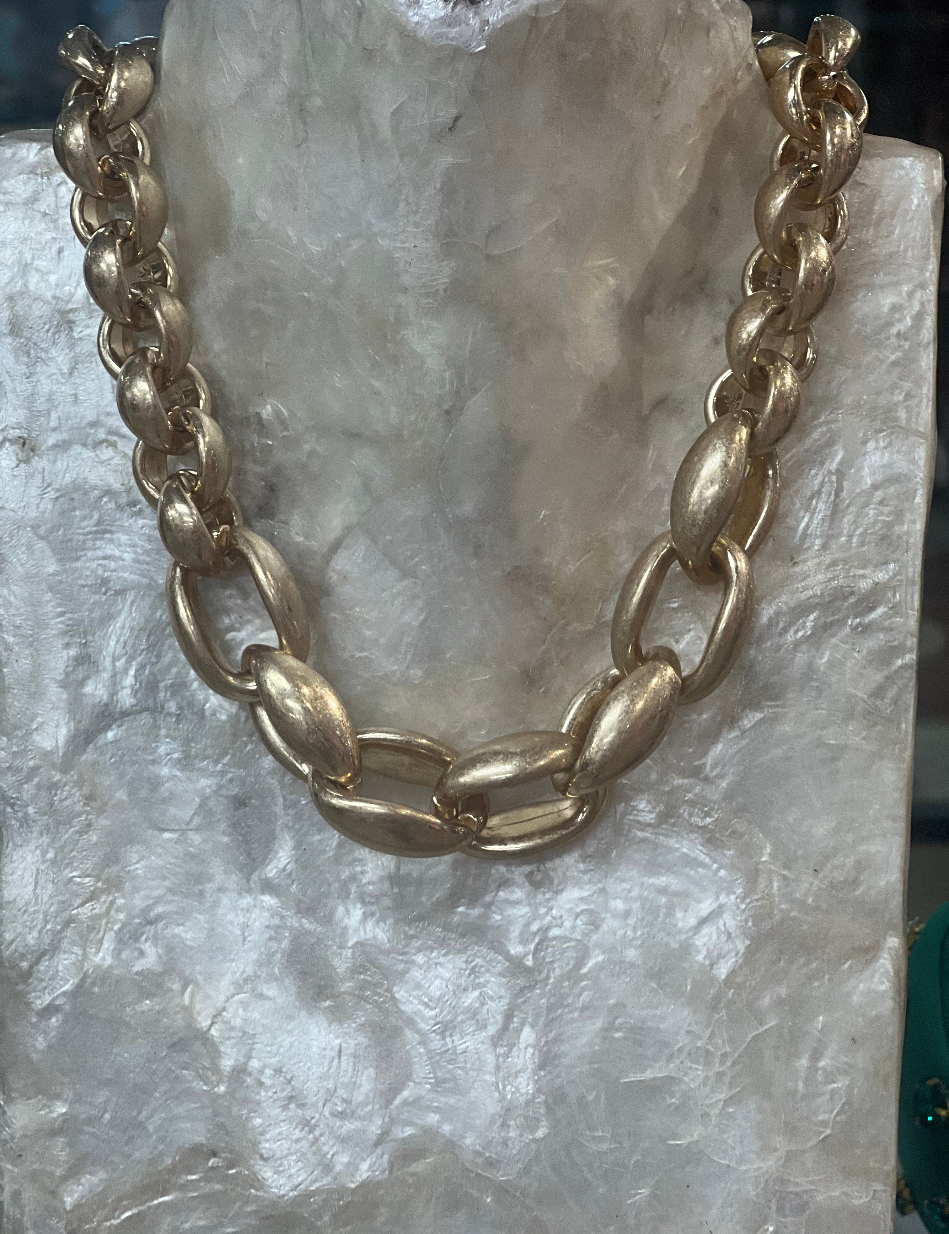 PINK PANACHE: Gold Chain Link Necklace on Simply Obsessed