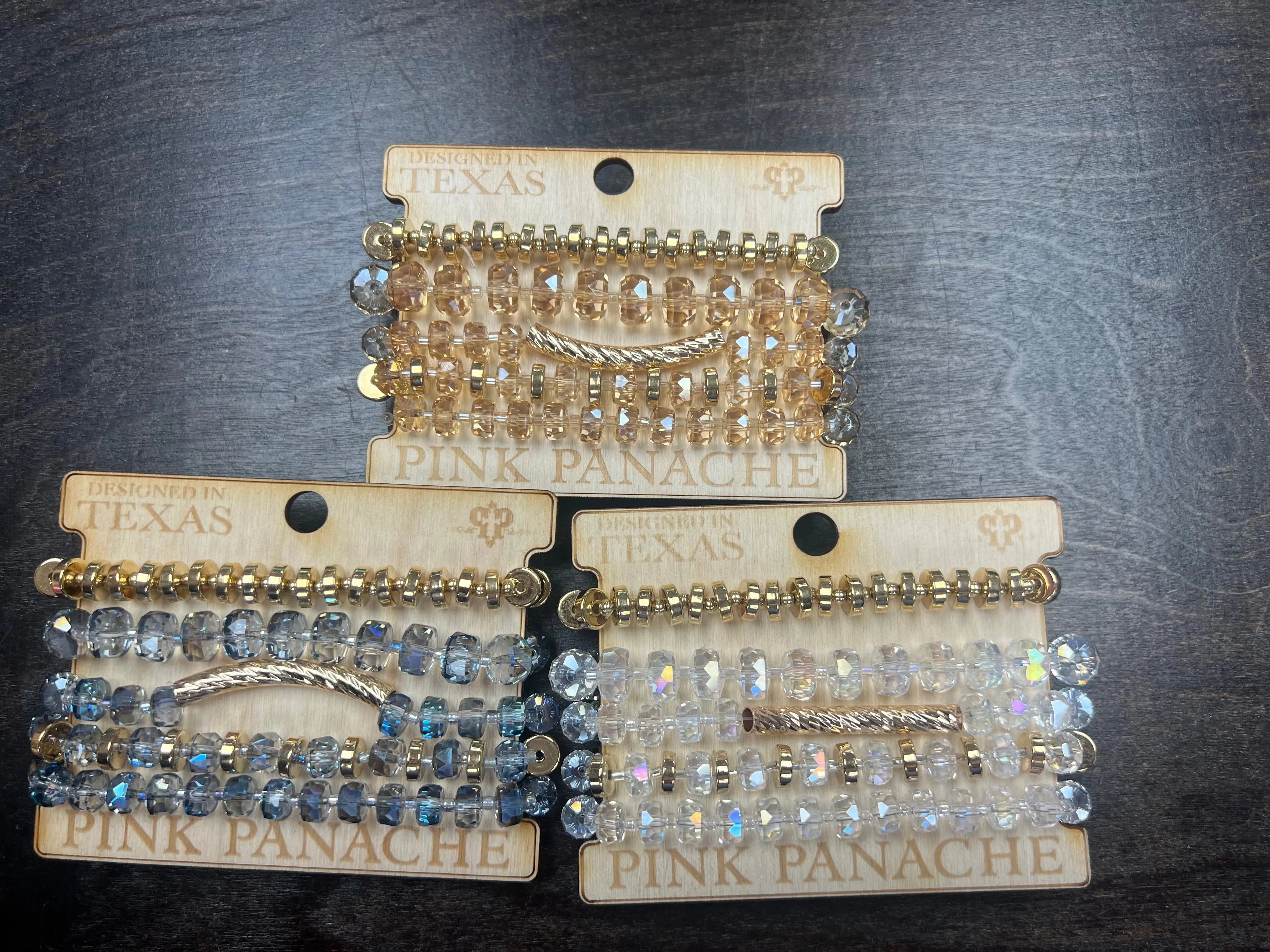 PINK PANACHE Gold Statement Bracelet Stacks on Simply Obsessed