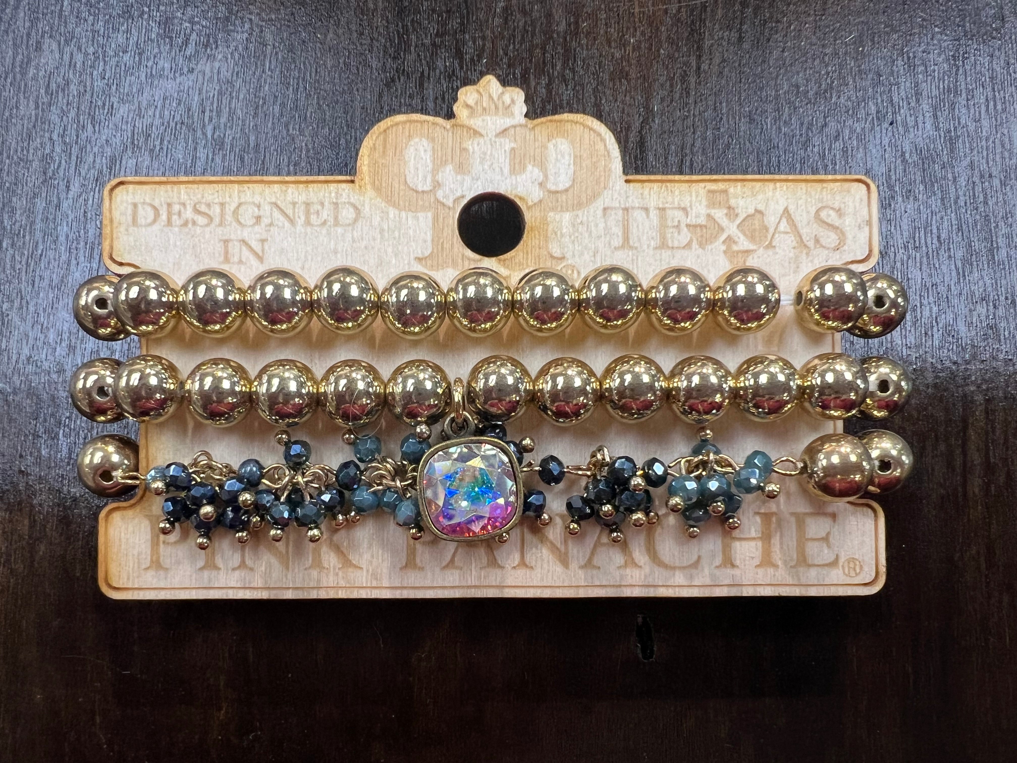  Blue Detail Bracelet Stack on Simply Obsessed