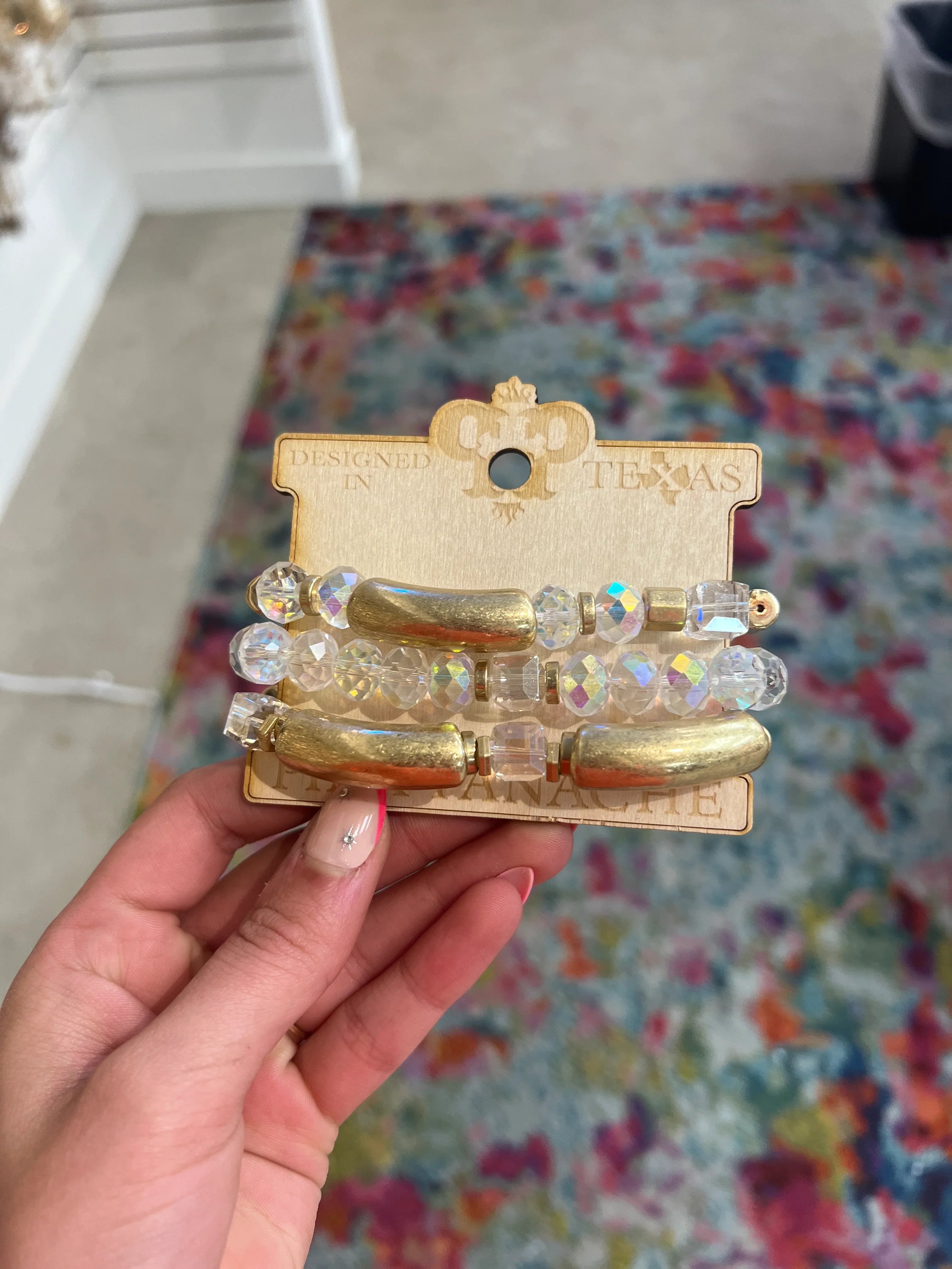 PINK PANACHE Gold/AB Bracelet Stack on Simply Obsessed
