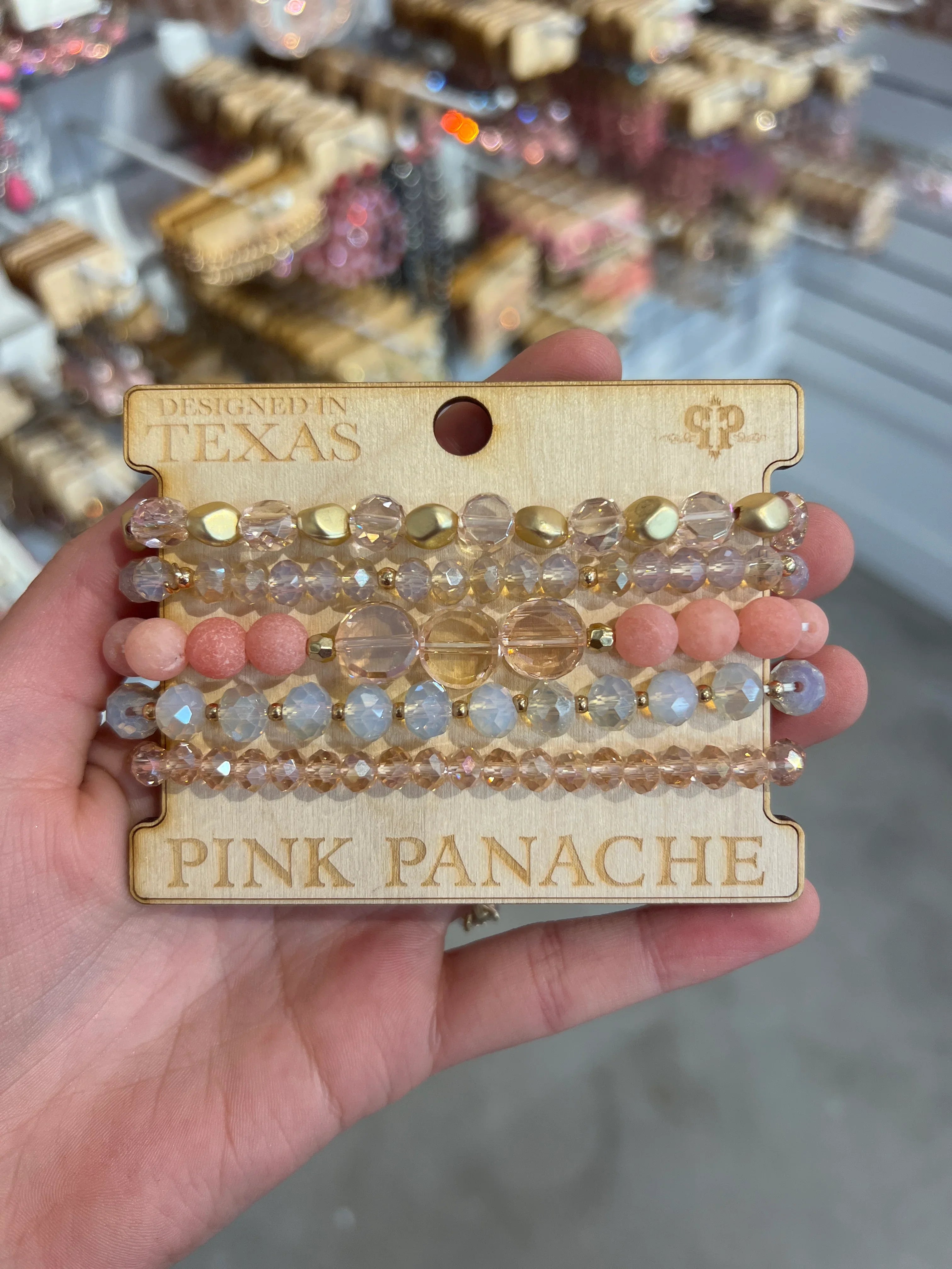 PINK PANACHE Gold/Pink Bracelet Stack on Simply Obsessed