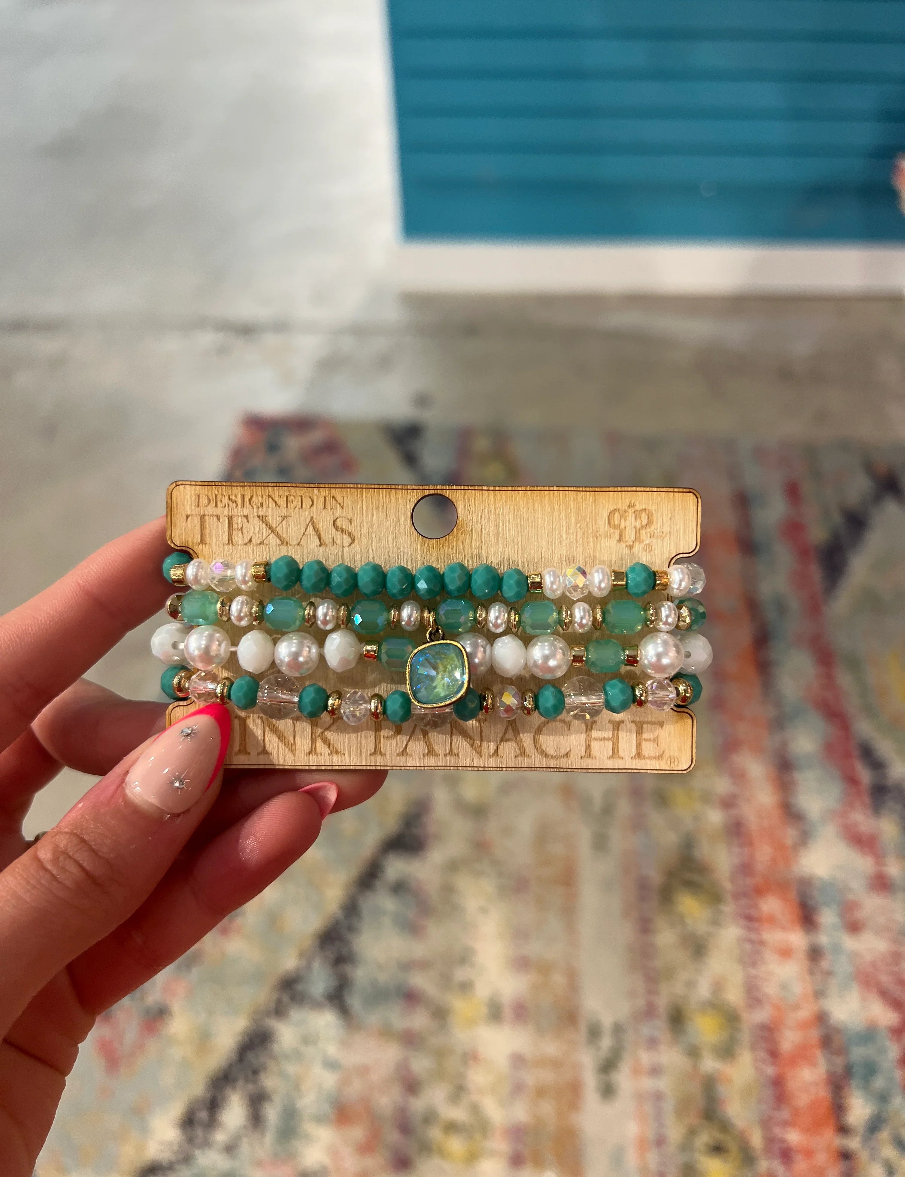 Pearl Bracelet Stack on Simply Obsessed