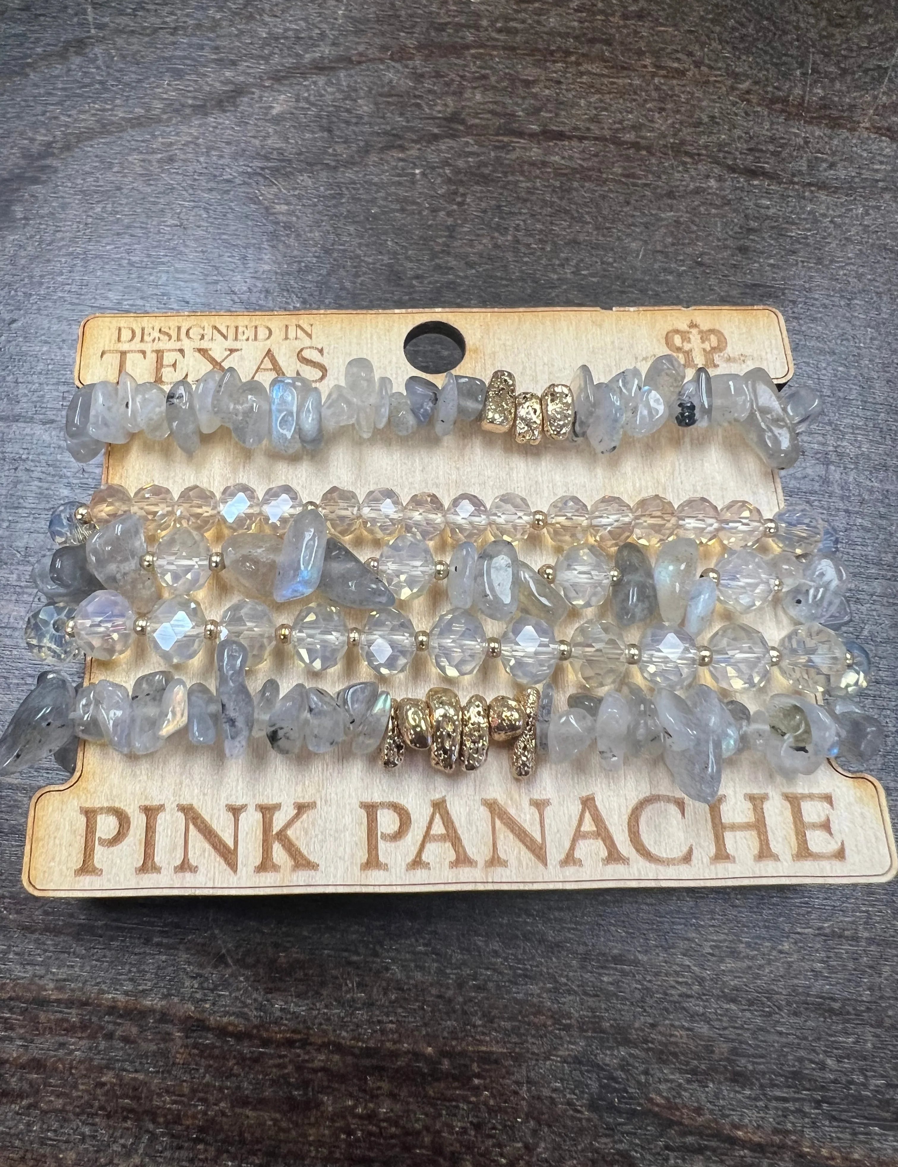 PINK PANACHE Grey Stone Bracelet Stack on Simply Obsessed