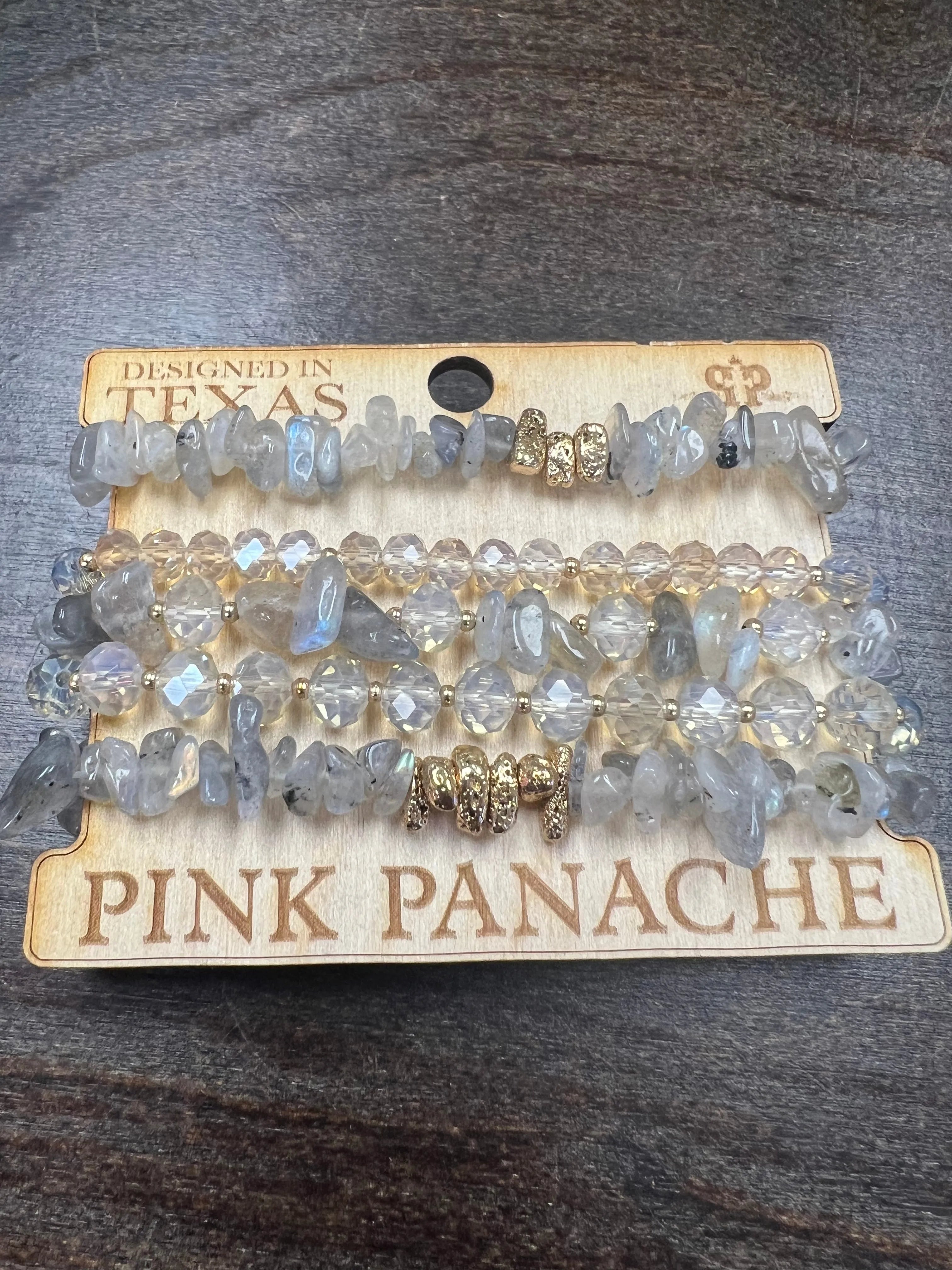 PINK PANACHE Grey Stone Bracelet Stack on Simply Obsessed