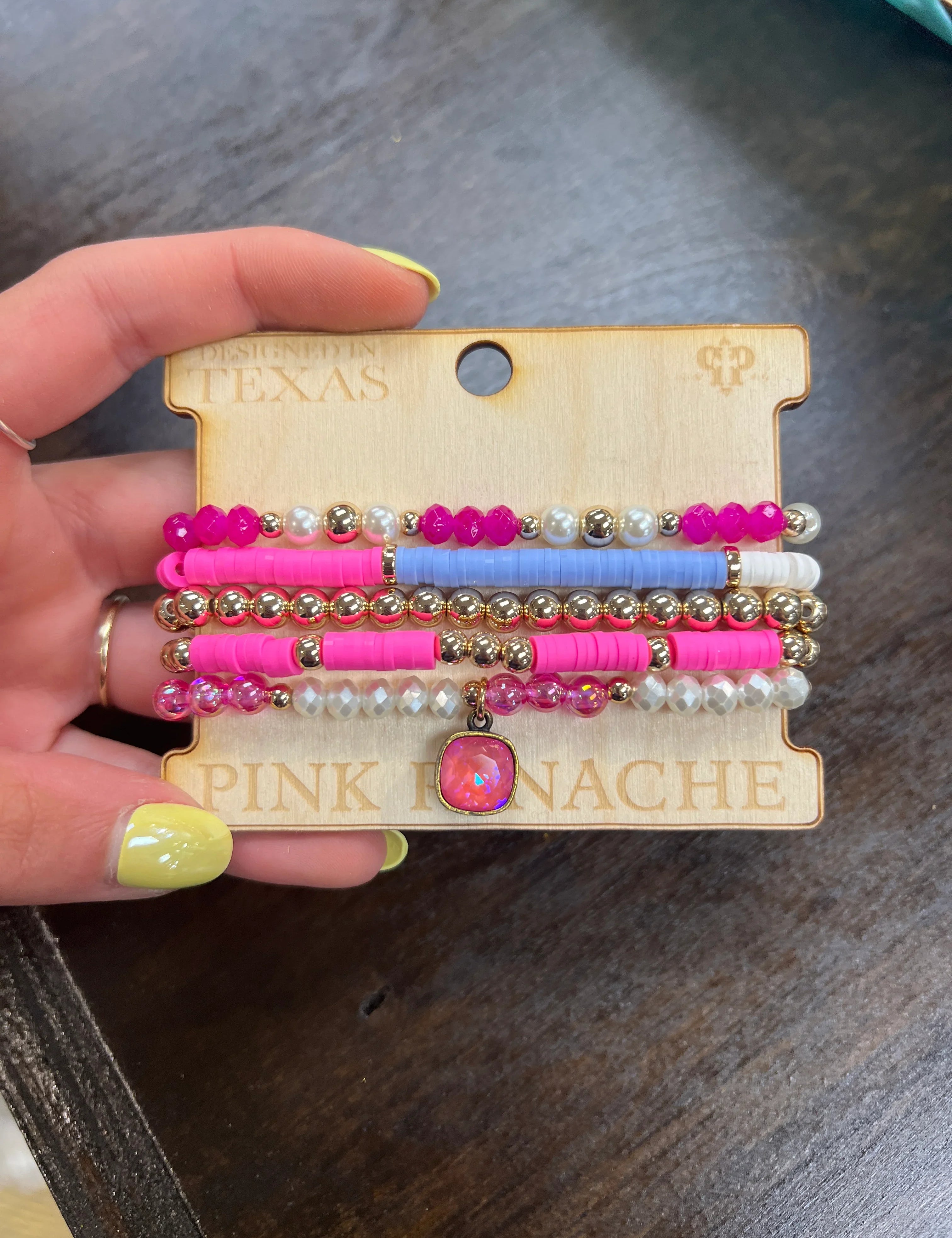 PINK PANACHE Hot Pink & Gold Stack on Simply Obsessed