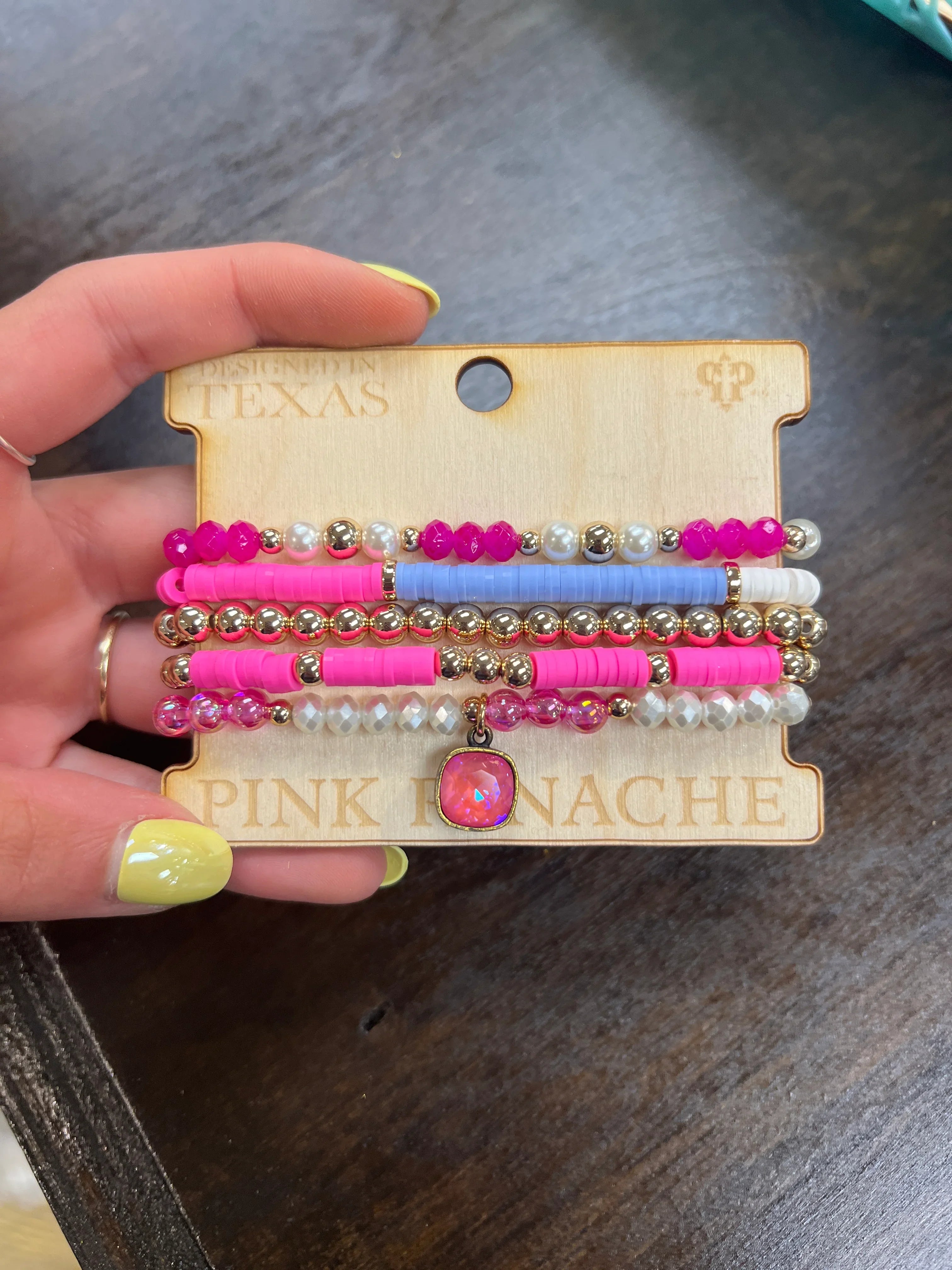 PINK PANACHE Hot Pink & Gold Stack on Simply Obsessed