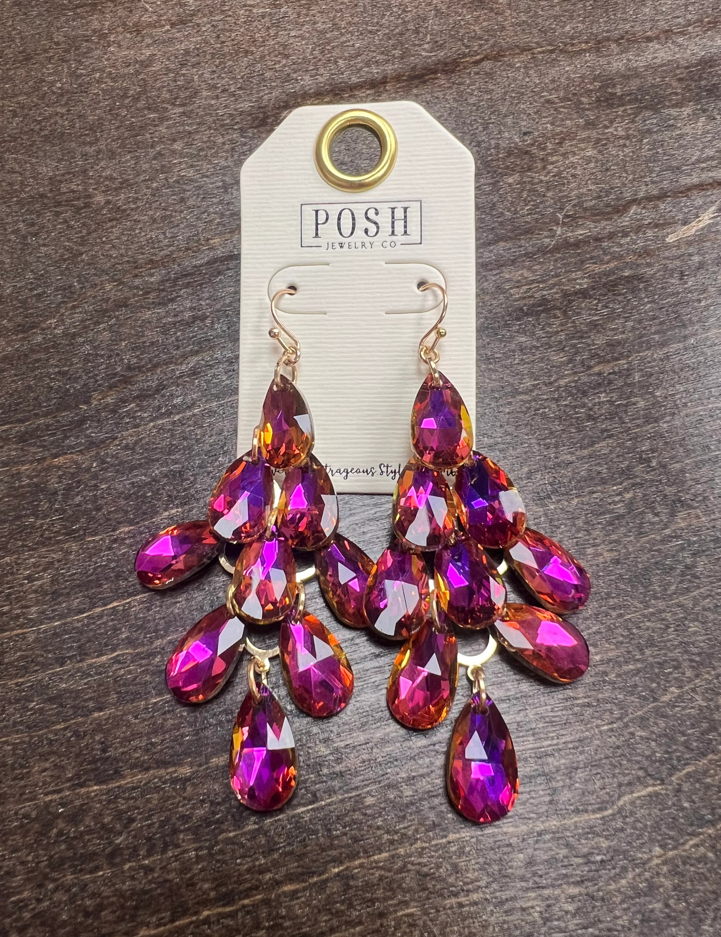 PINK PANACHE Hot Pink Dangle Earrings on Simply Obsessed
