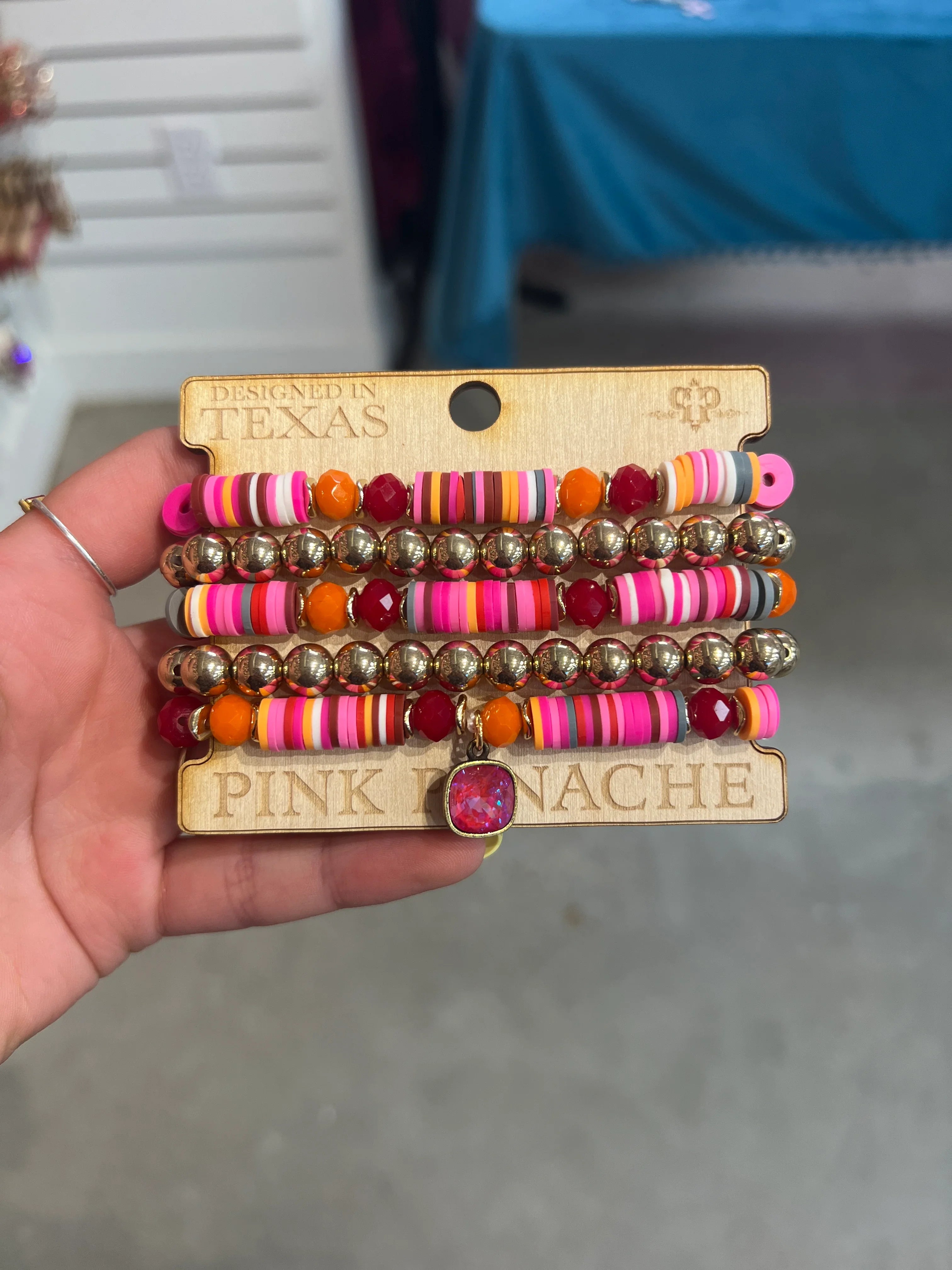 PINK PANACHE Hot Pink Gold Bracelet Stack on Simply Obsessed