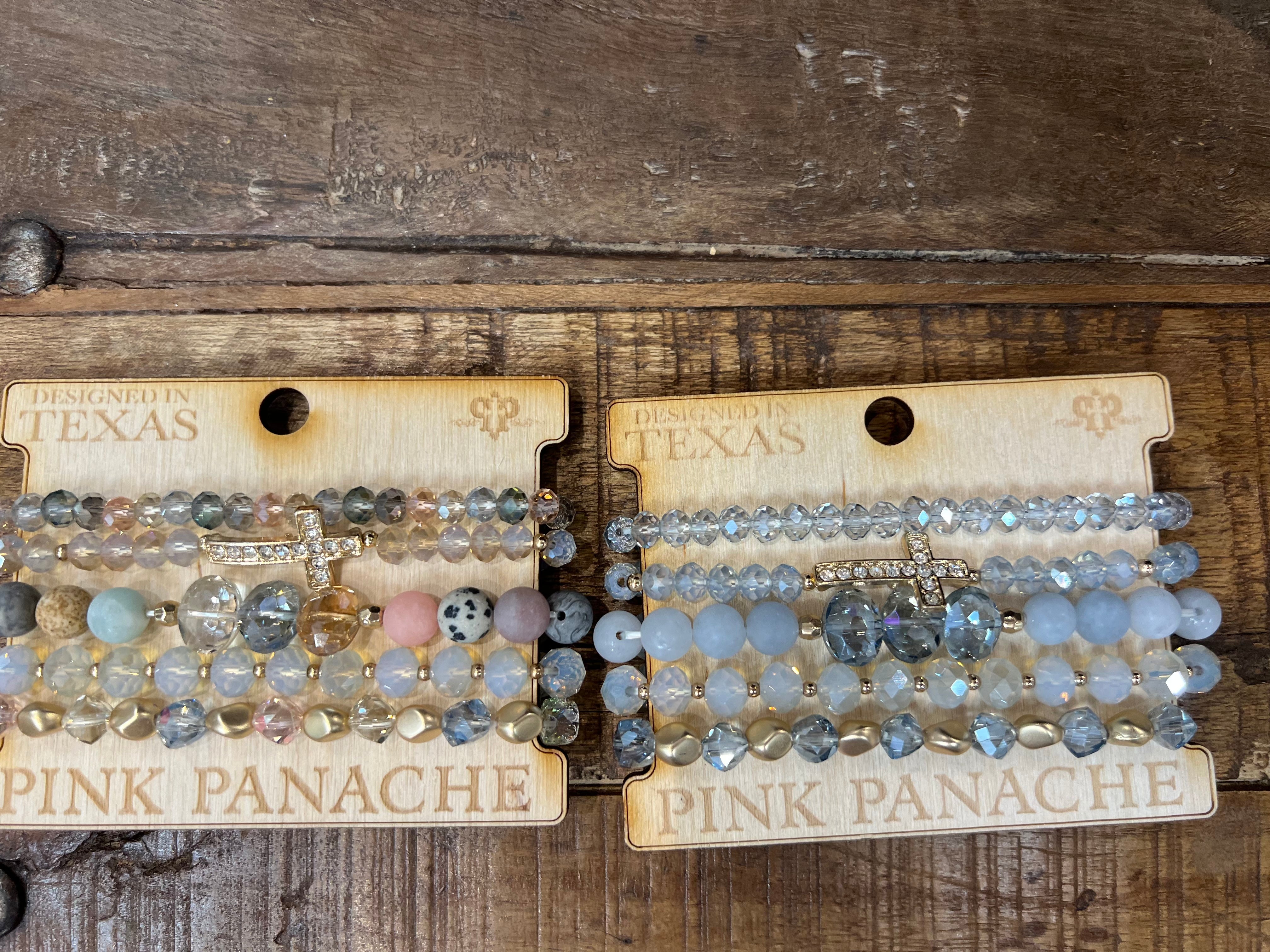 PINK PANACHE Jeweled Cross Bracelet Stacks on Simply Obsessed