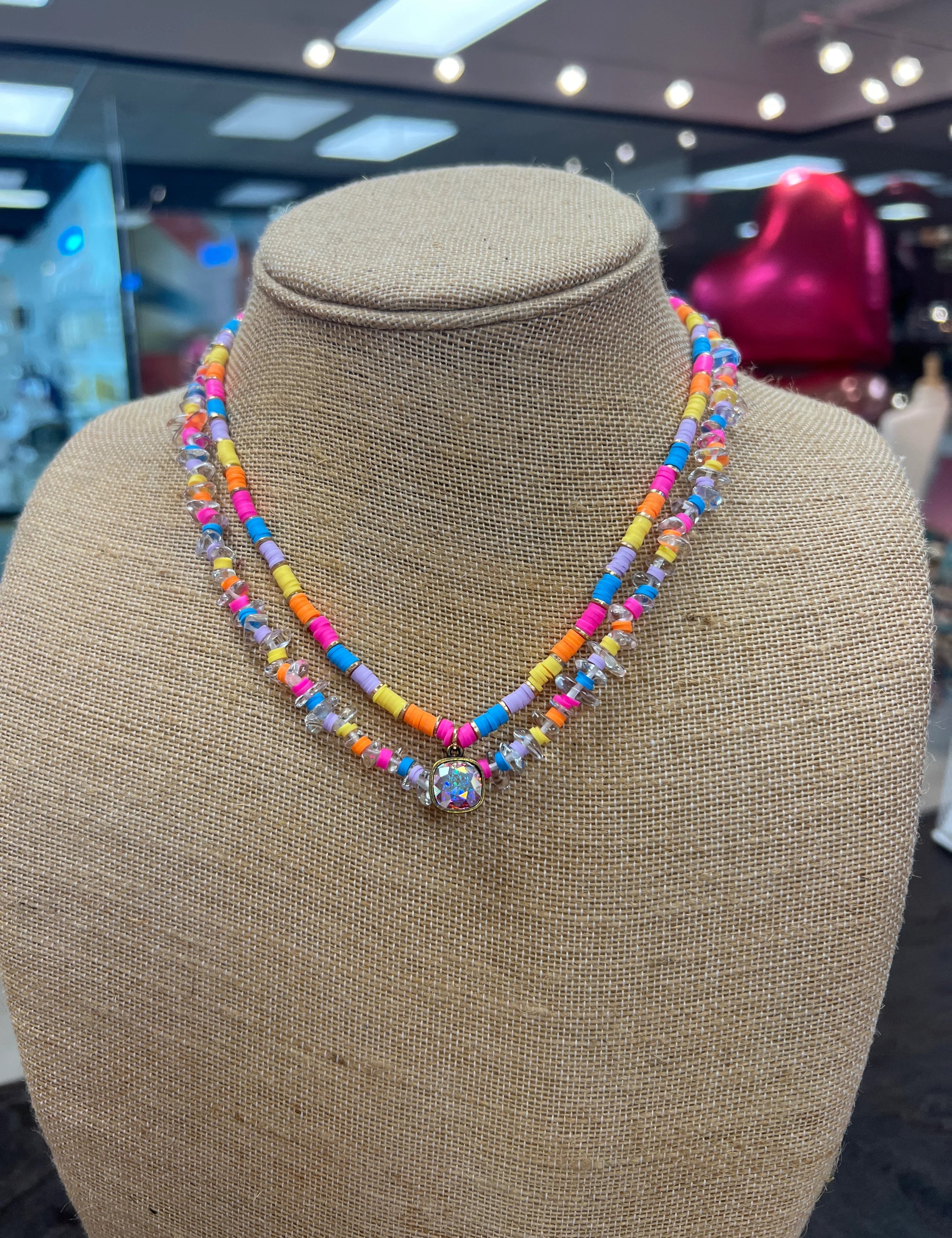 PINK PANACHE Layered Summertime Necklace on Simply Obsessed