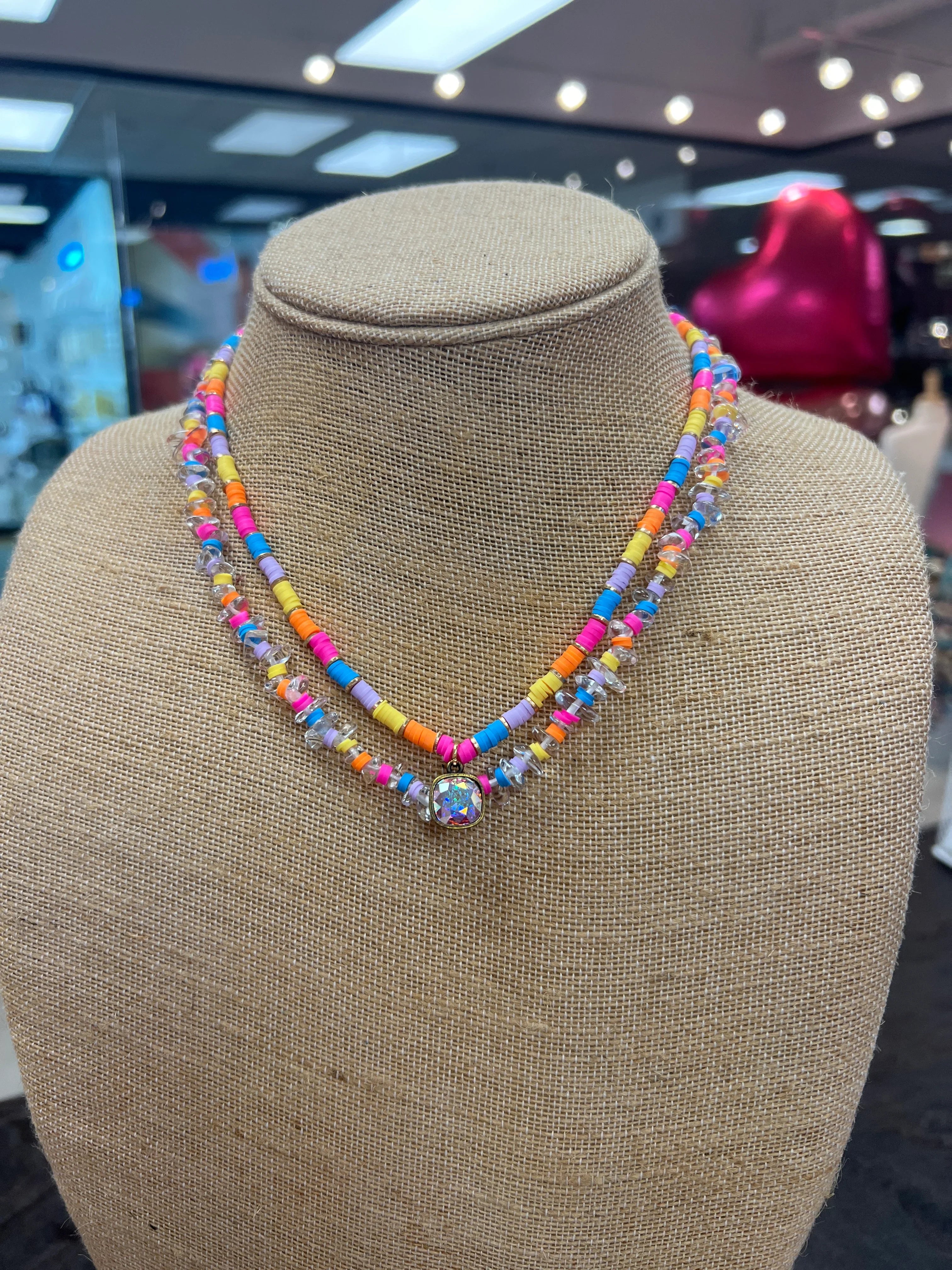 PINK PANACHE Layered Summertime Necklace on Simply Obsessed
