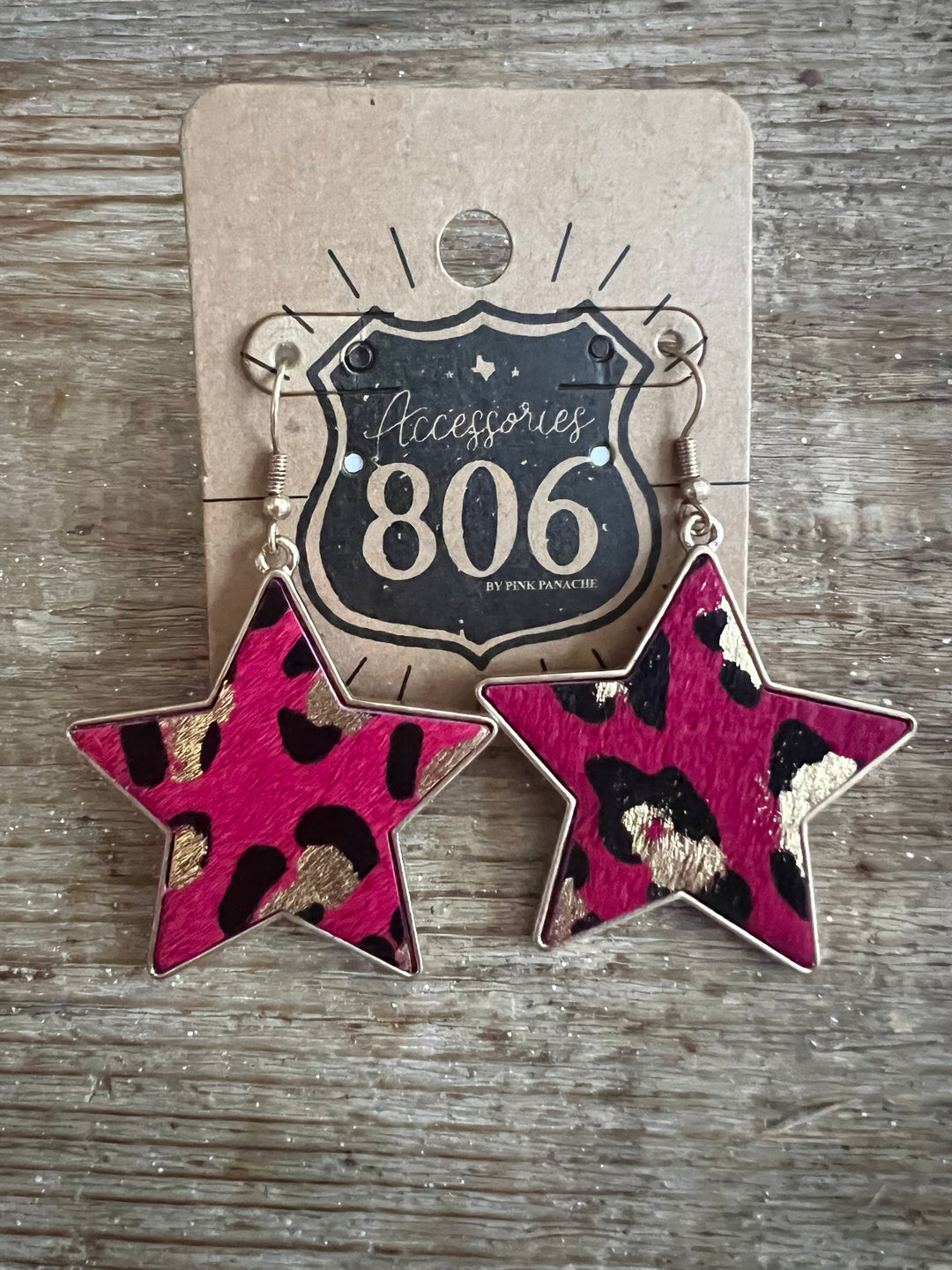 PINK PANACHE: Leopard/Gold Star Earrings on Simply Obsessed