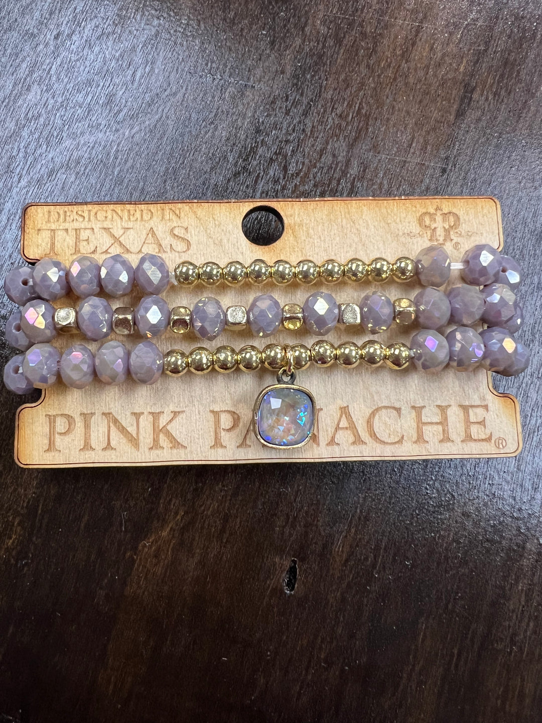 PINK PANACHE: Lilac/Gold Bracelet Stack on Simply Obsessed