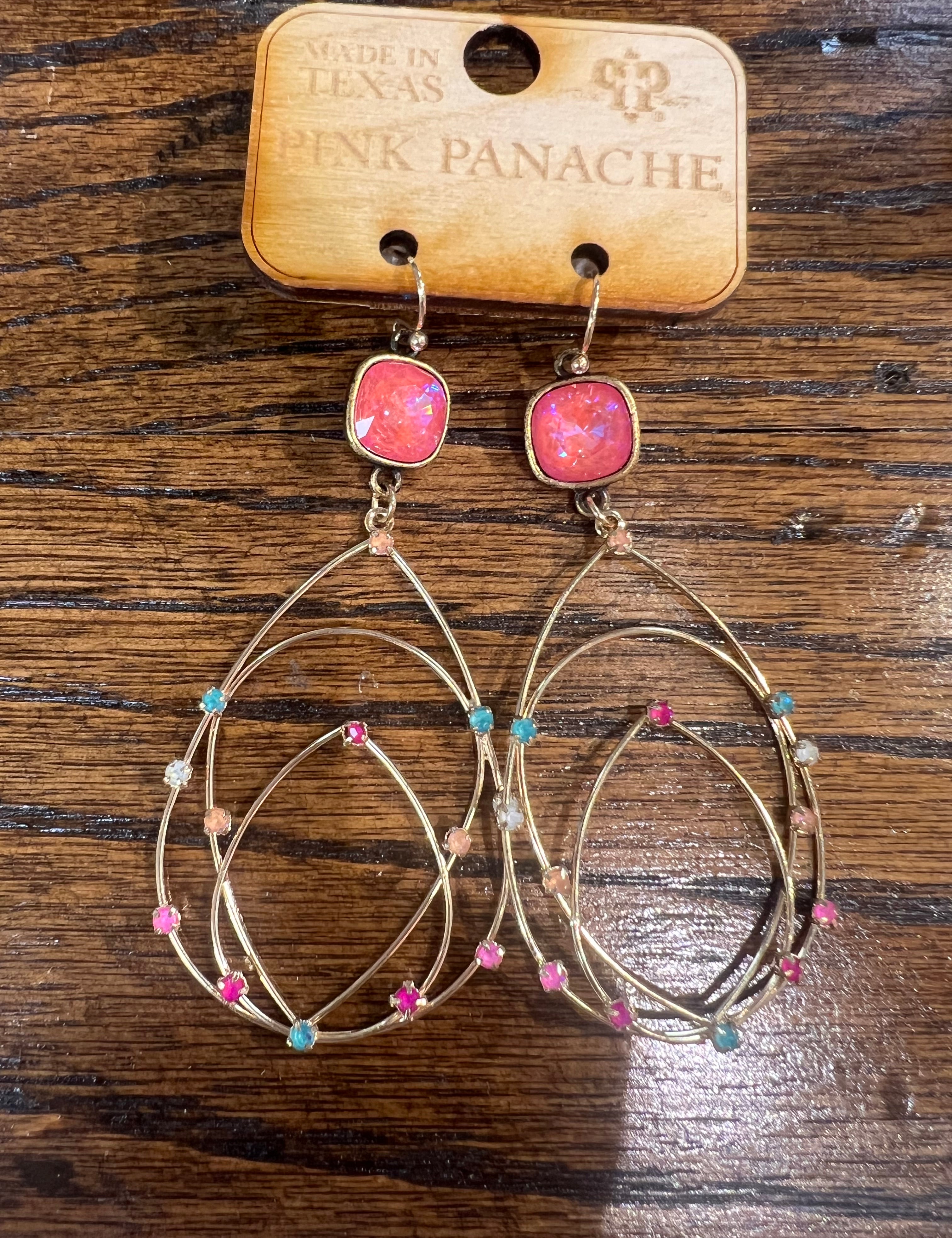 PINK PANACHE: Multi Bling Teardrop Earrings on Simply Obsessed