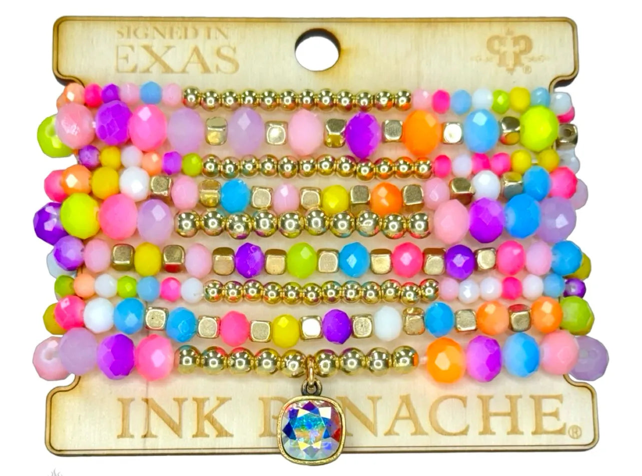 PINK PANACHE Multi Color Bracelet Stack on Simply Obsessed