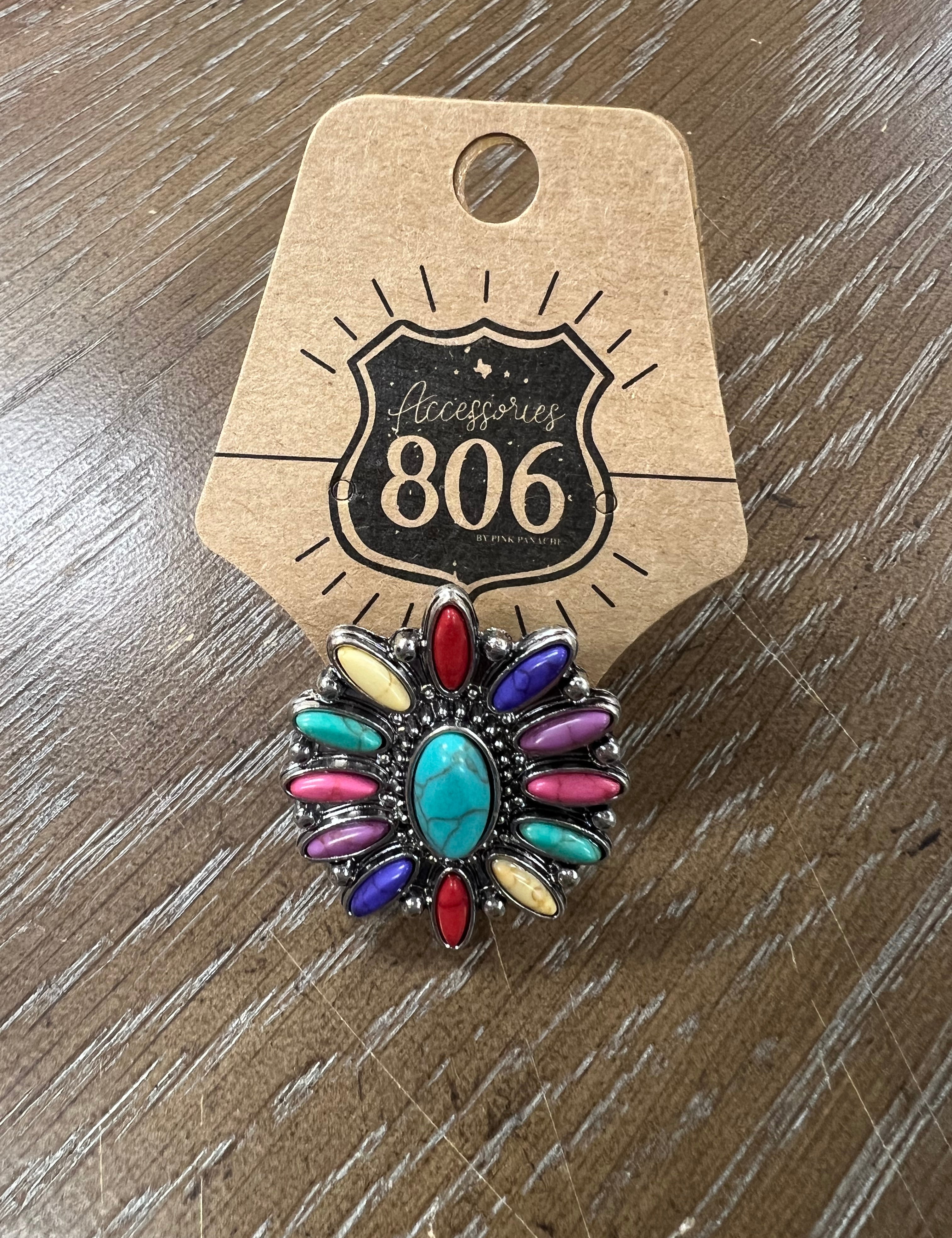 PINK PANACHE: Multi Flower Adjustable Ring on Simply Obsessed