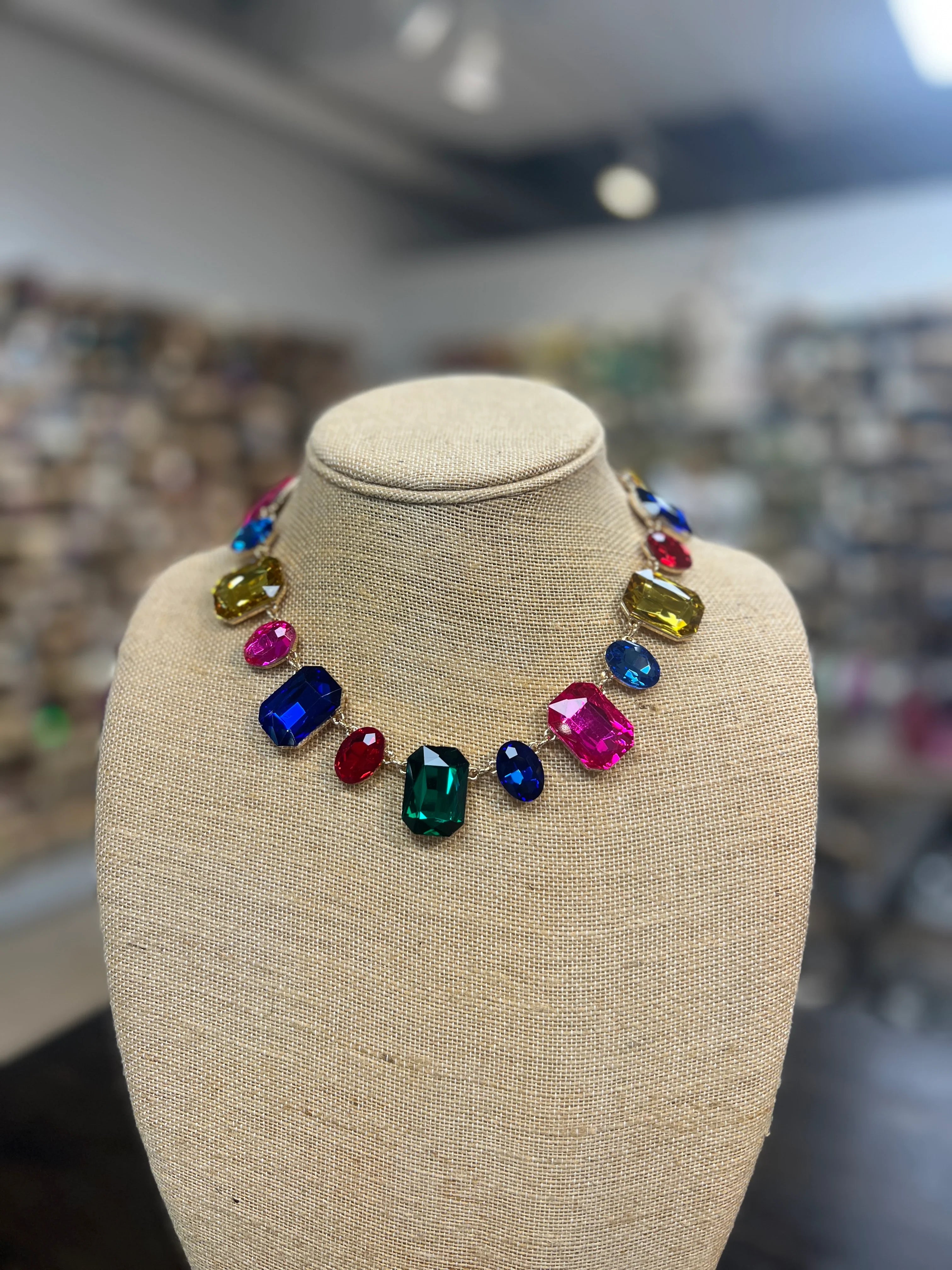 PINK PANACHE Multi Gemstone Necklace on Simply Obsessed