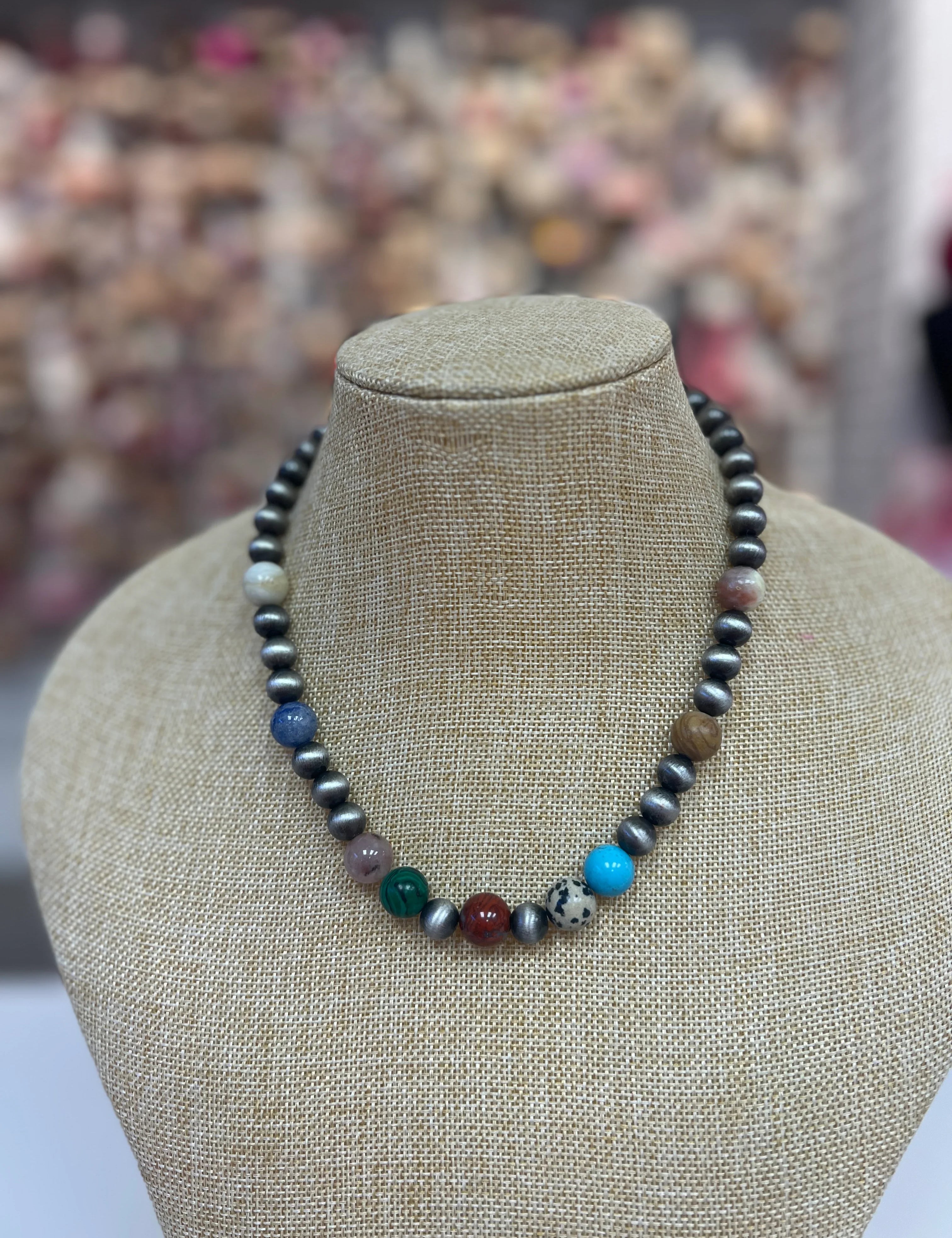 PINK PANACHE Multi Navajo Pearl Necklace on Simply Obsessed