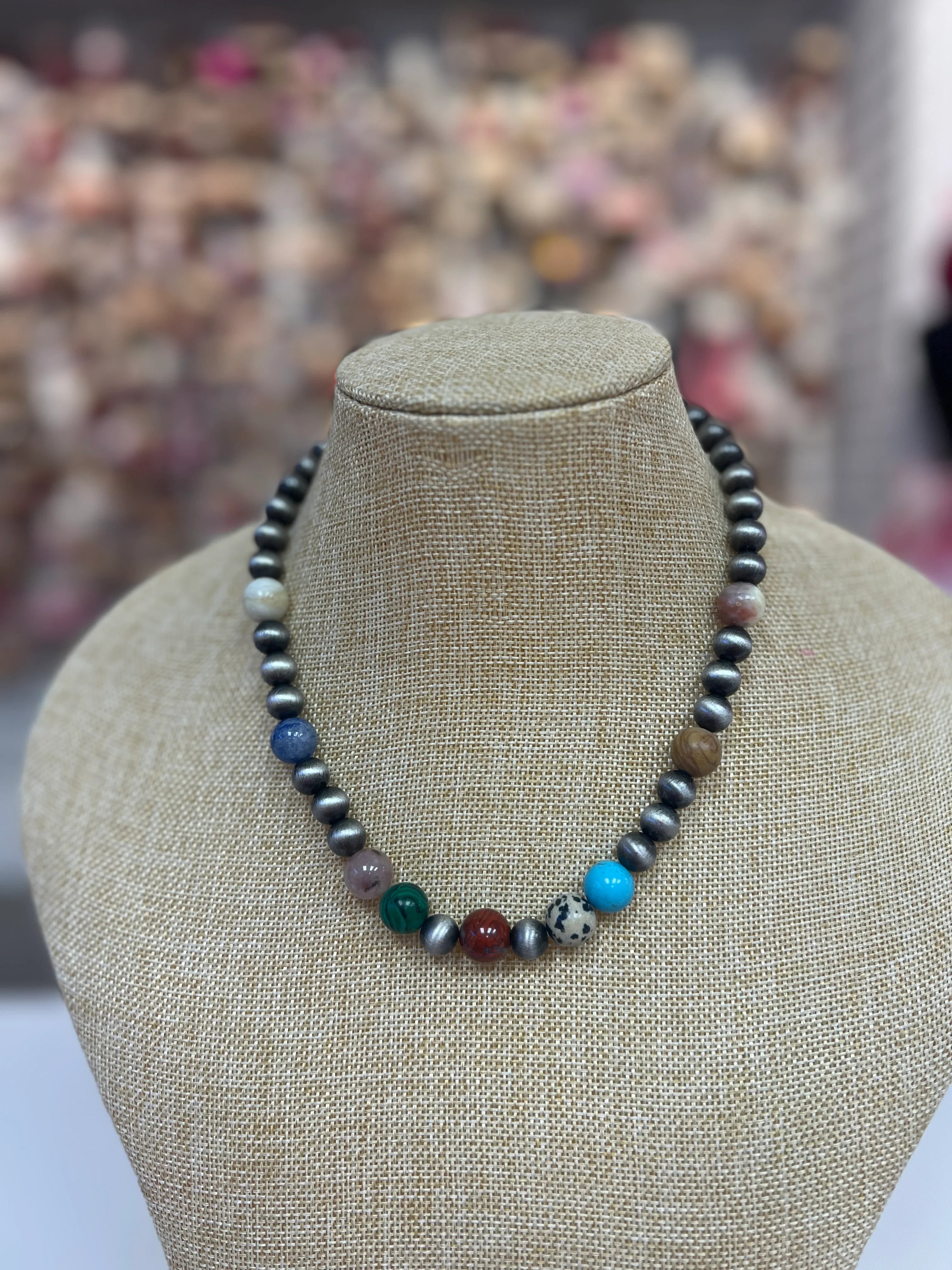 PINK PANACHE Multi Navajo Pearl Necklace on Simply Obsessed