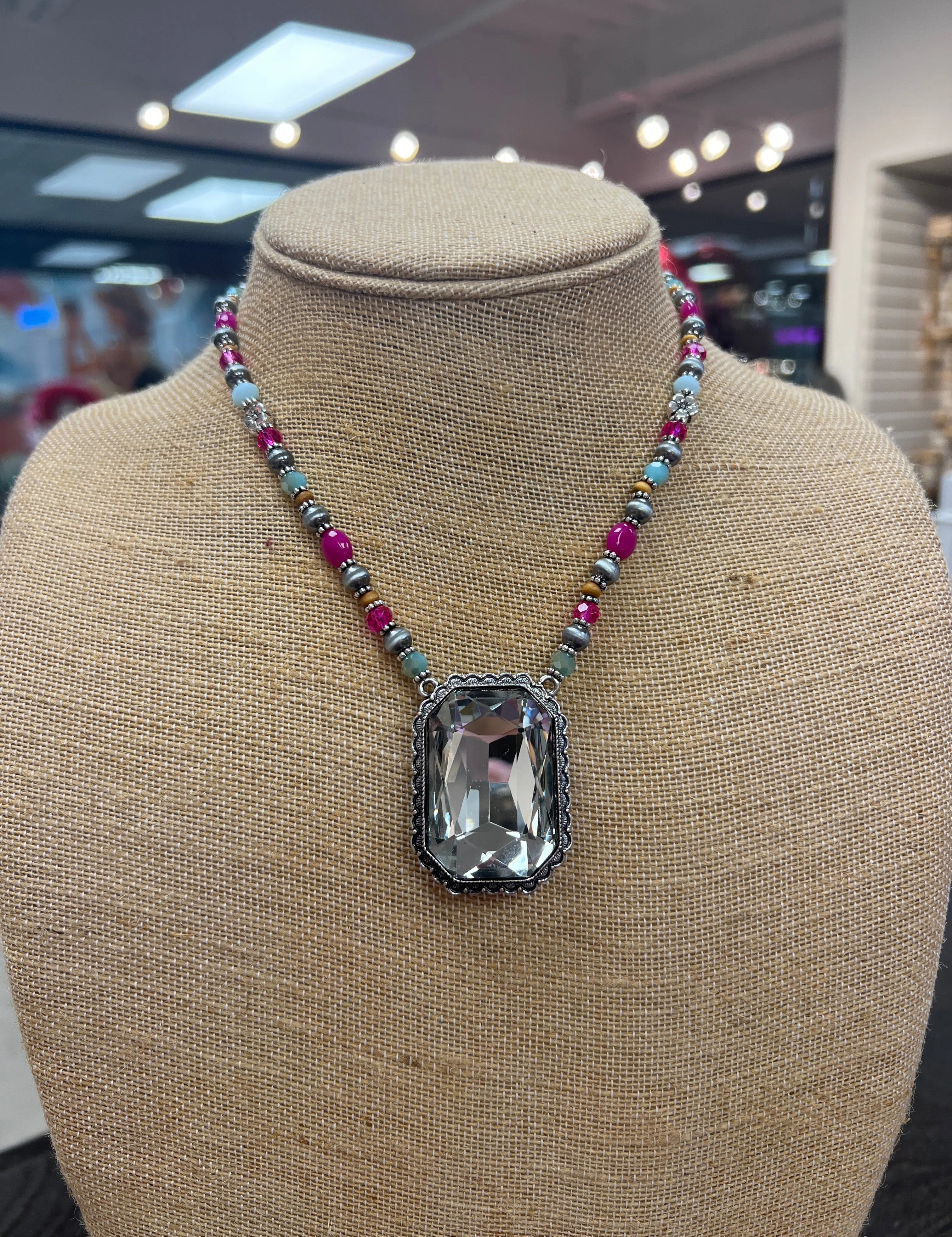 Blue Stone Necklace on Simply Obsessed