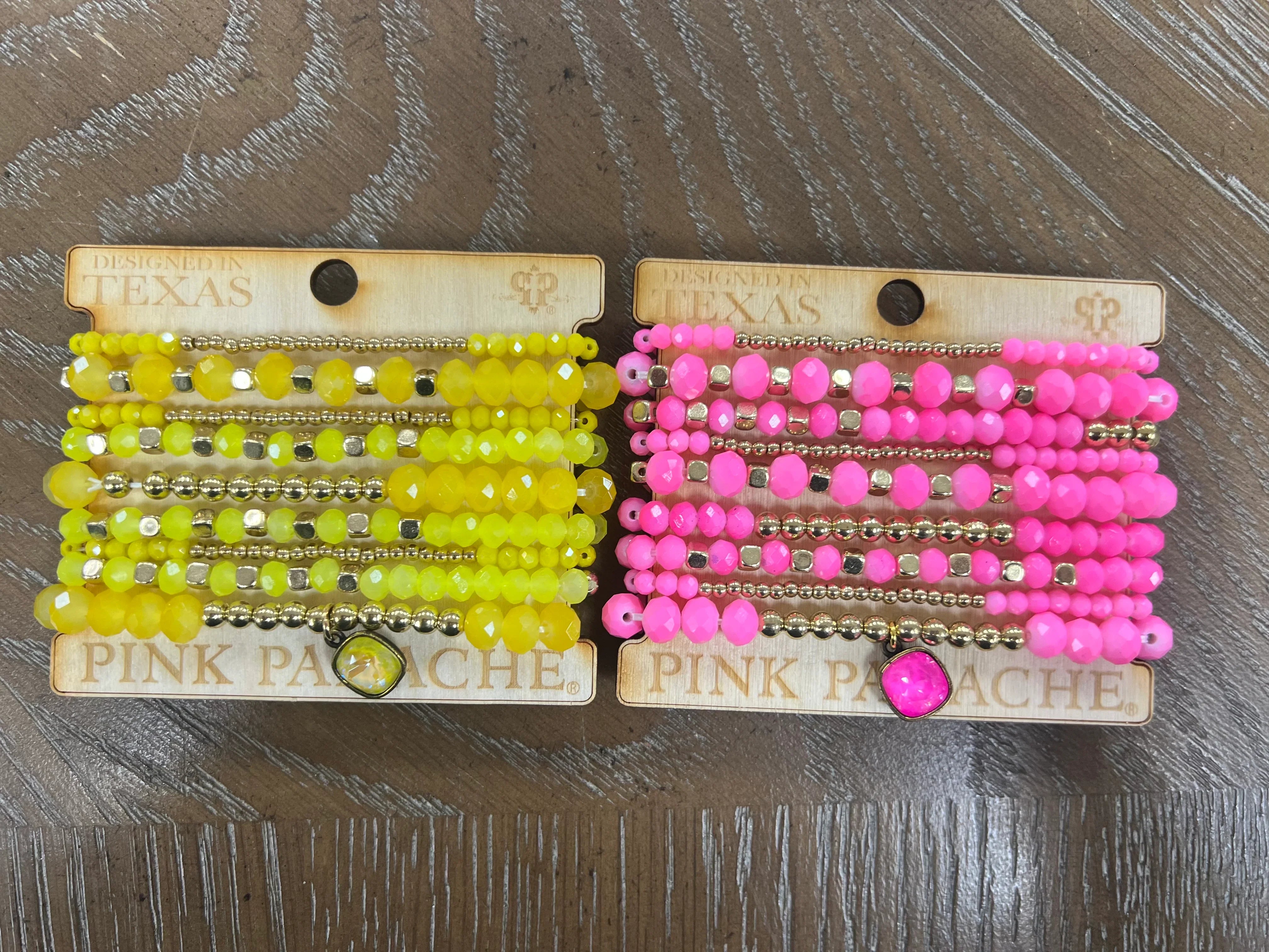 PINK PANACHE Neon & Gold Statement Bracelet Stacks on Simply Obsessed