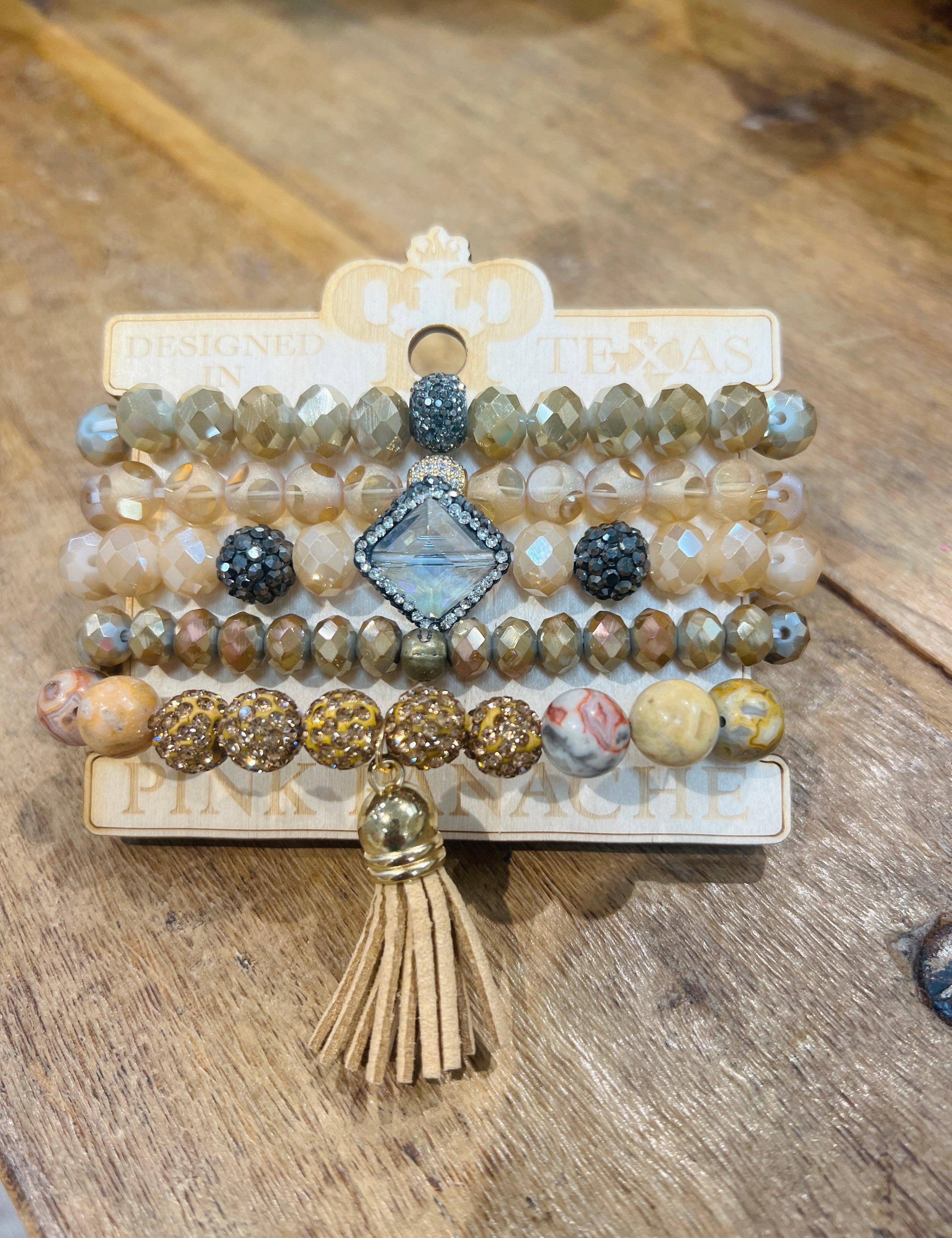 PINK PANACHE Neutral Bling Bracelet Stack on Simply Obsessed