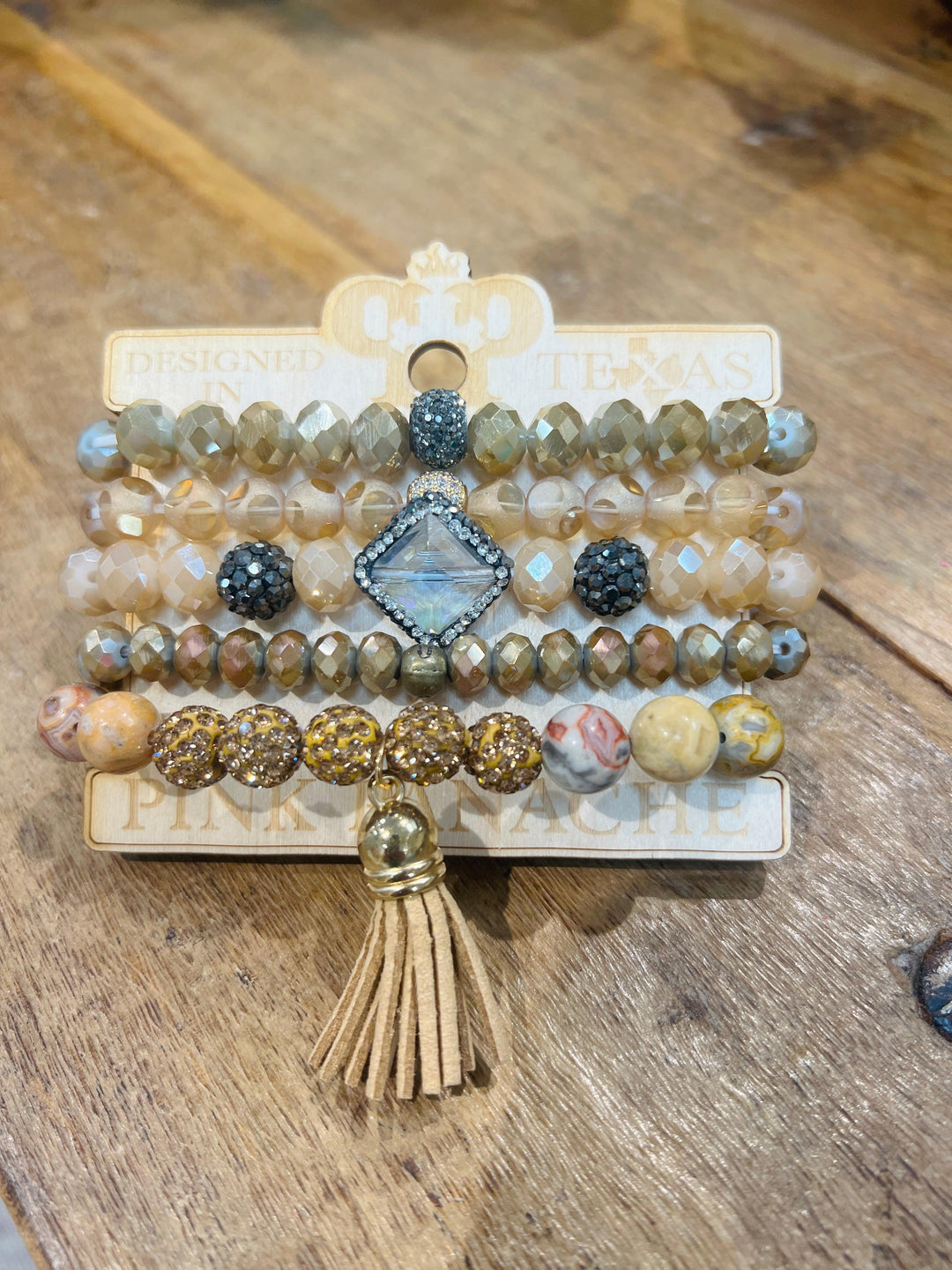 PINK PANACHE Neutral Bling Bracelet Stack on Simply Obsessed