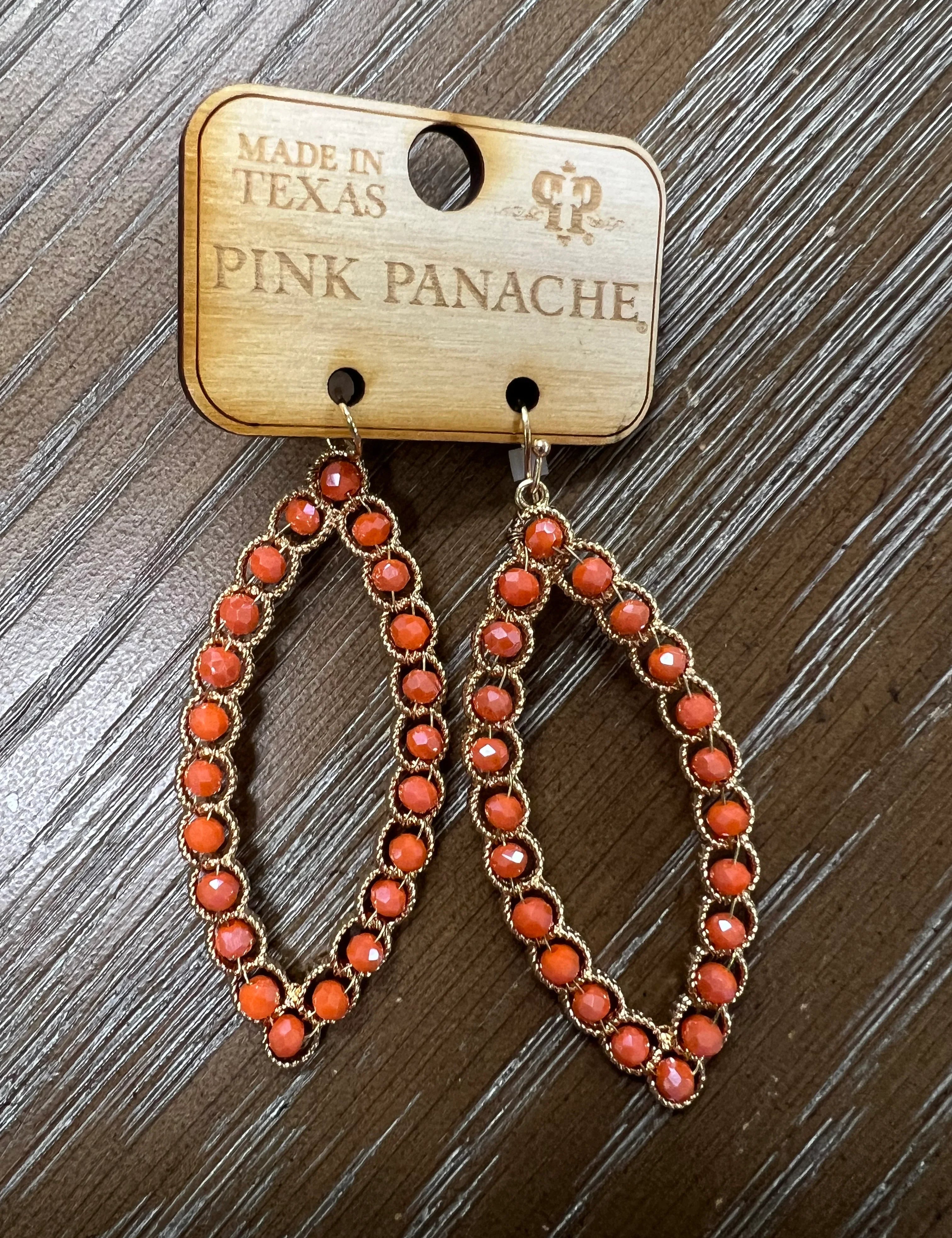 PINK PANACHE Orange & Gold Earrings on Simply Obsessed