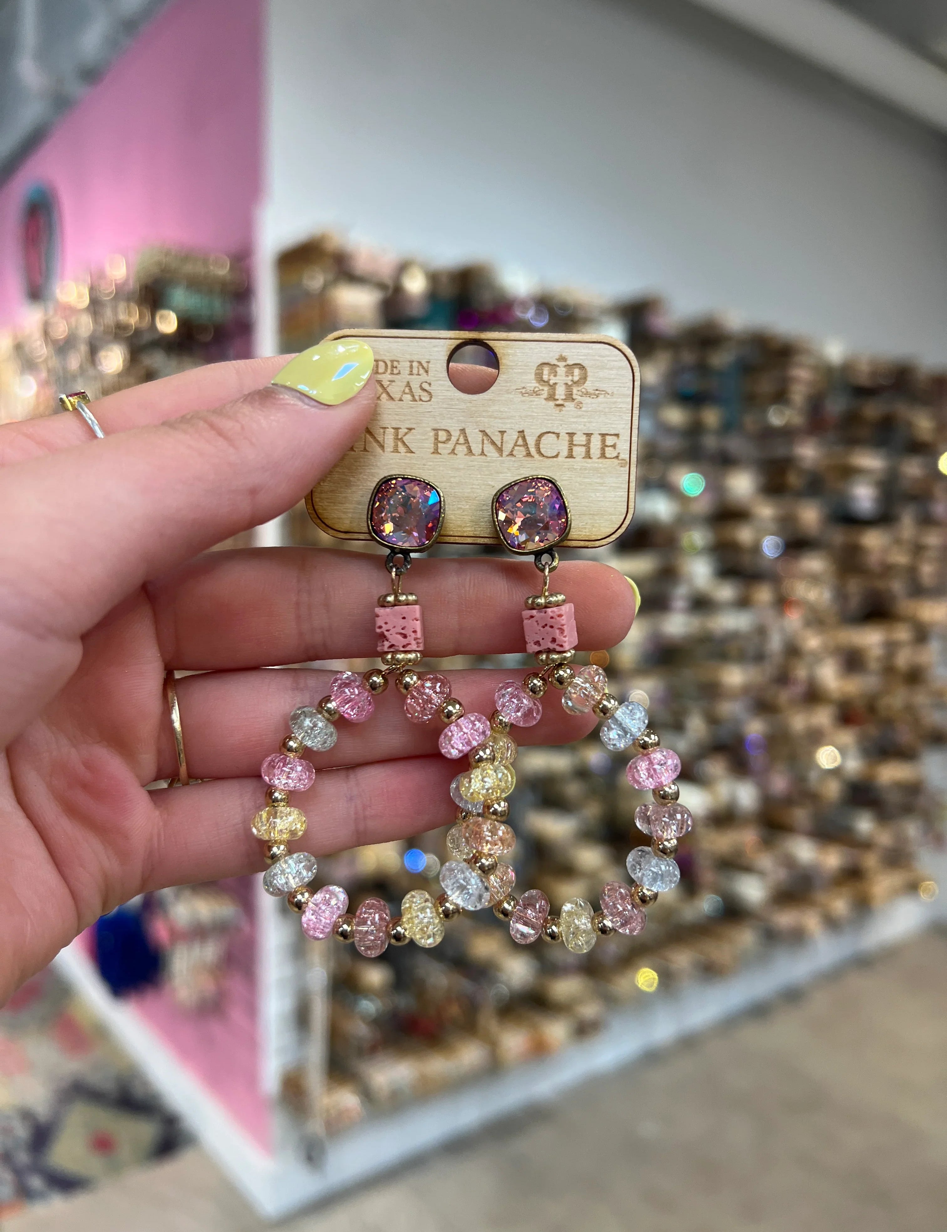 PINK PANACHE Pastel Teardrop Earrings on Simply Obsessed