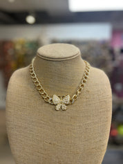 PINK PANACHE Pearl Butterfly Necklace on Simply Obsessed