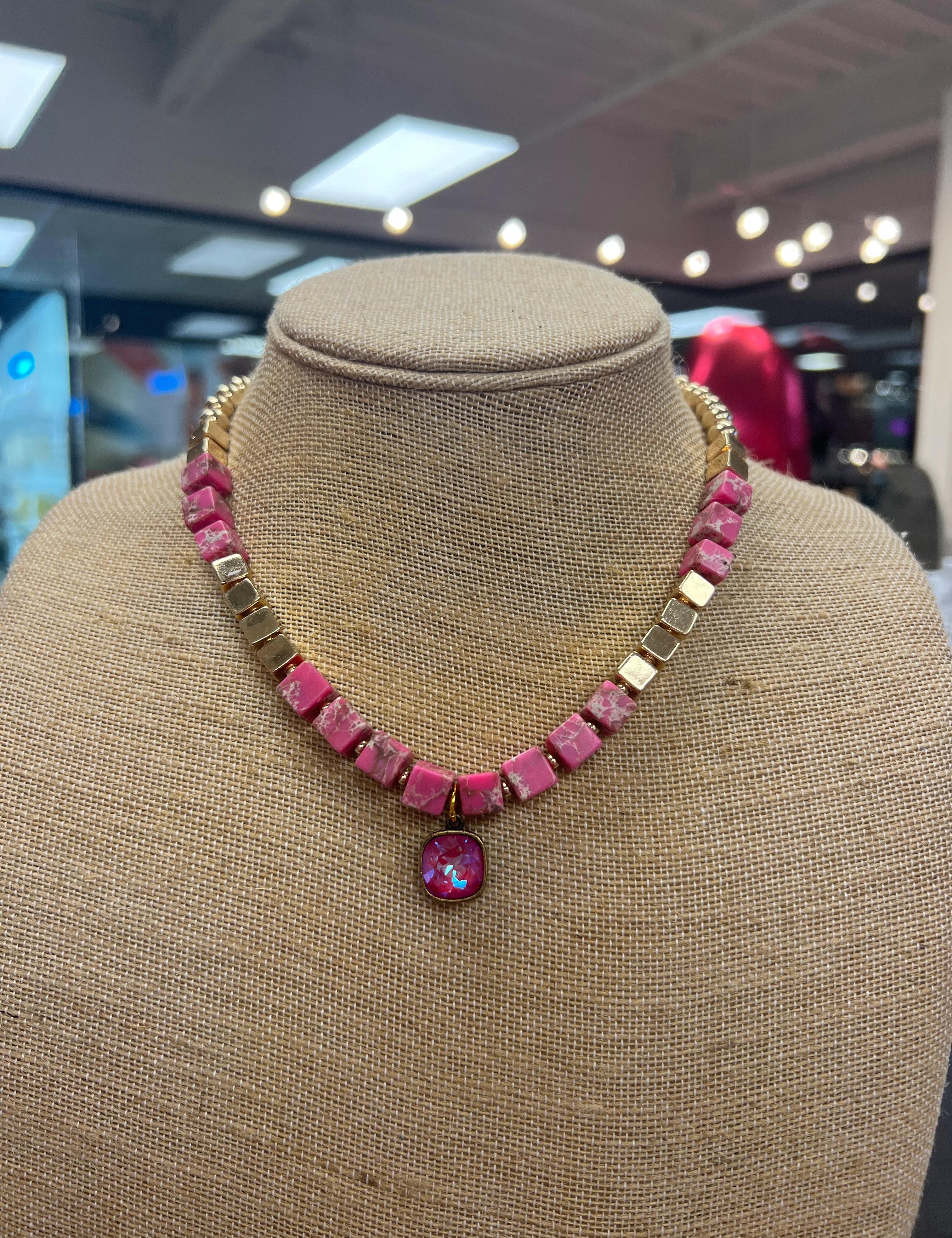 Gold Beaded Necklace on Simply Obsessed