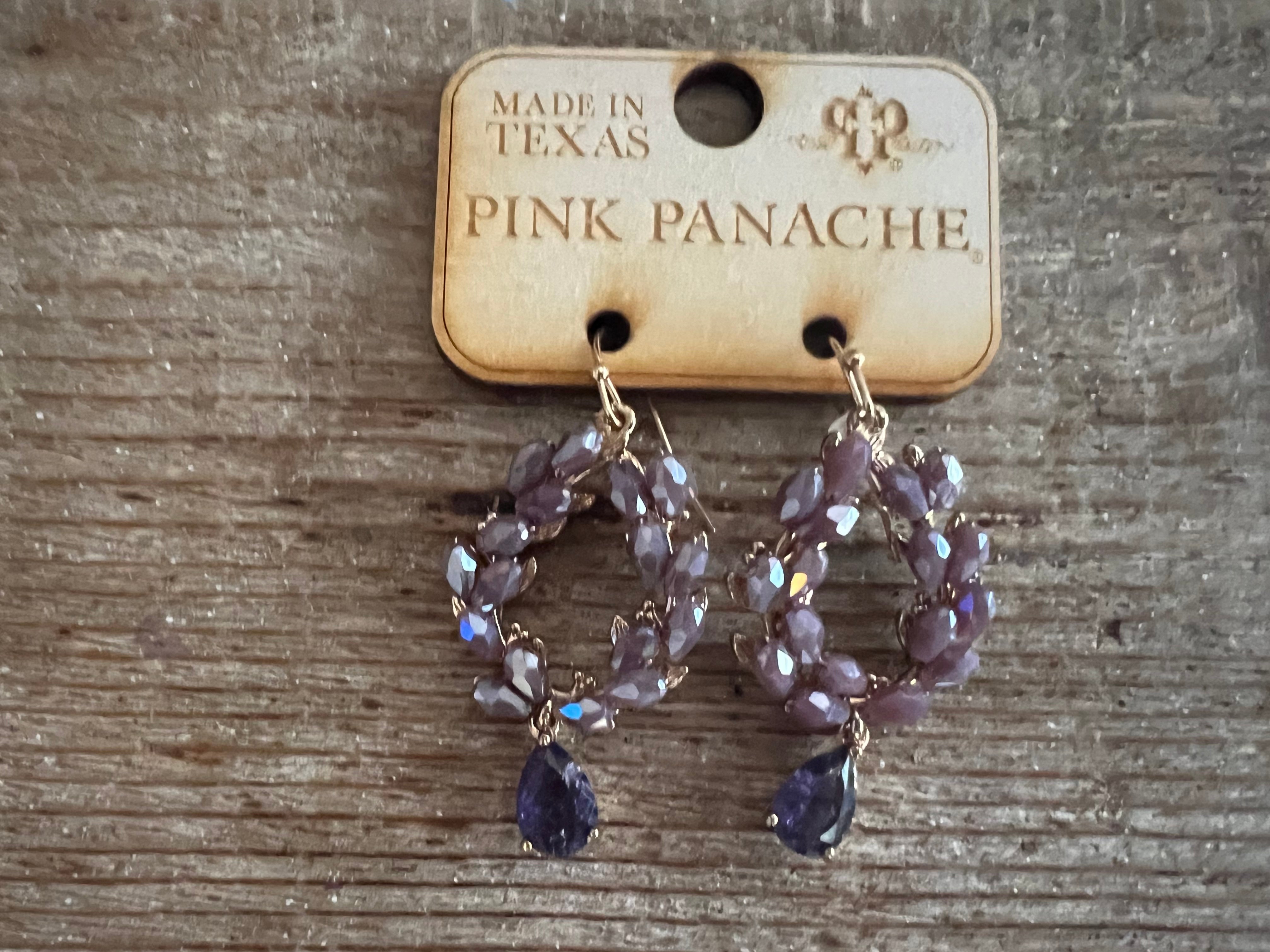 PINK PANACHE: Purple Beaded Hoop Earrings on Simply Obsessed