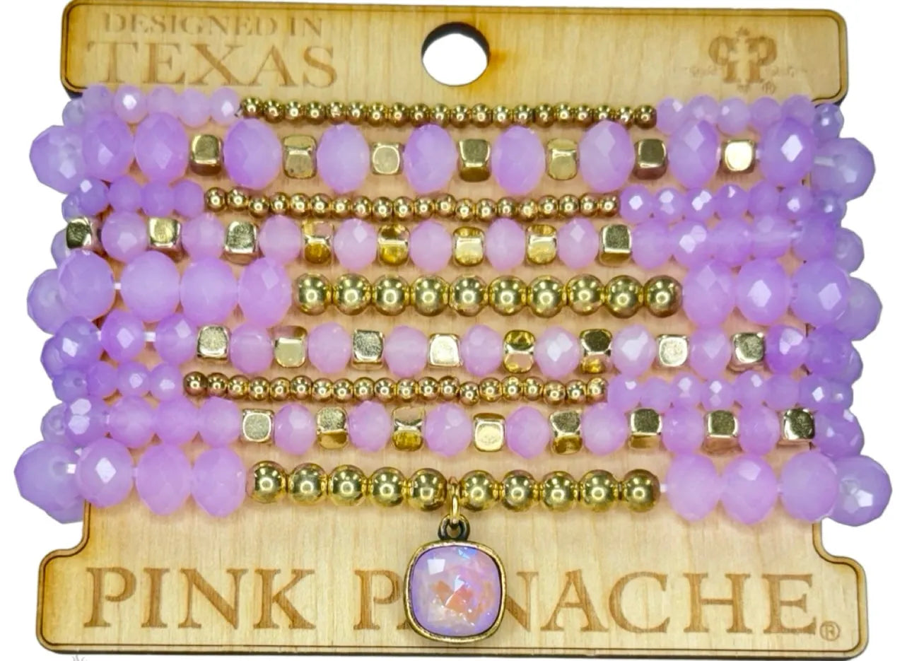 PINK PANACHE Purple/Gold Bracelet Stack on Simply Obsessed