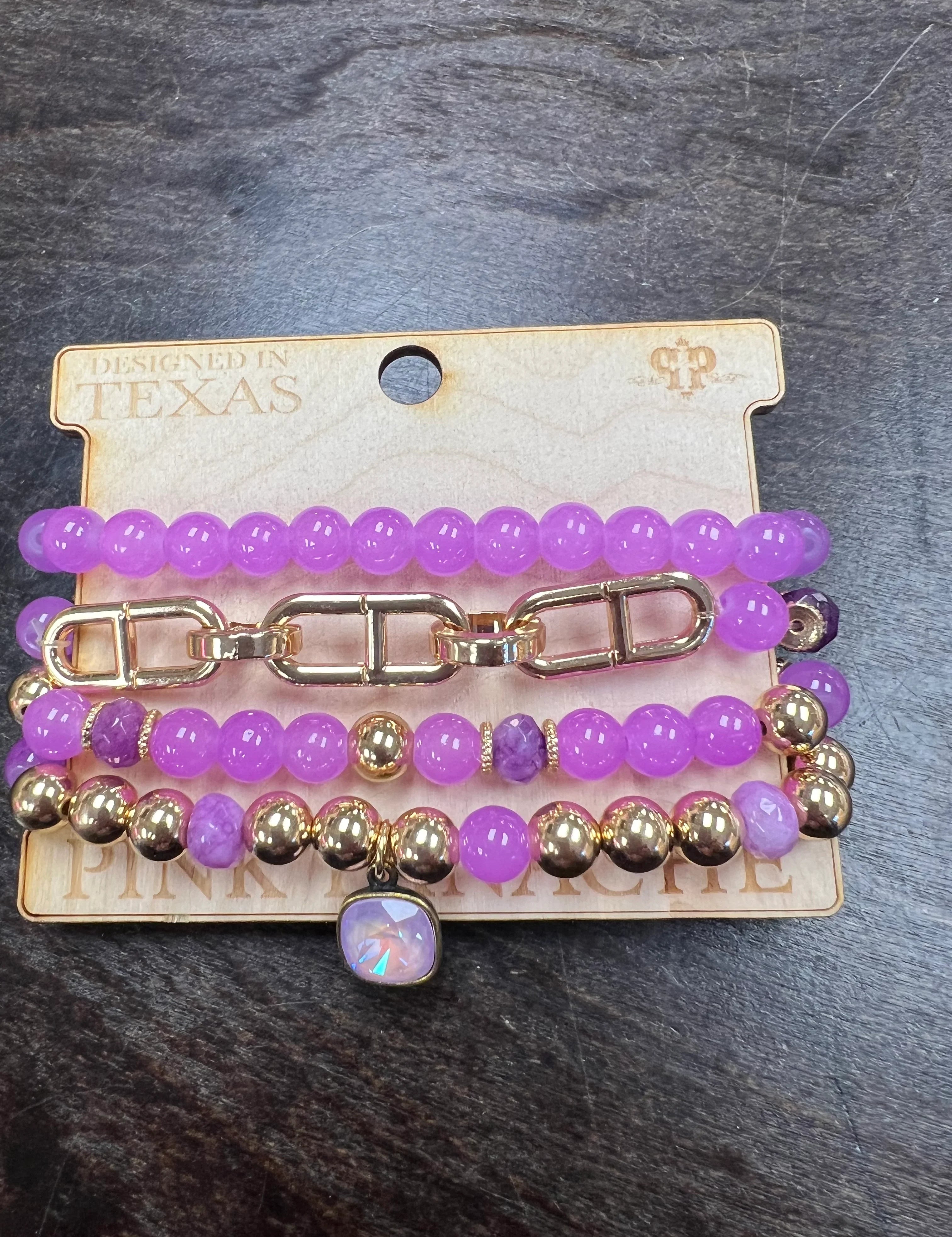 Gold Bracelet Stack on Simply Obsessed