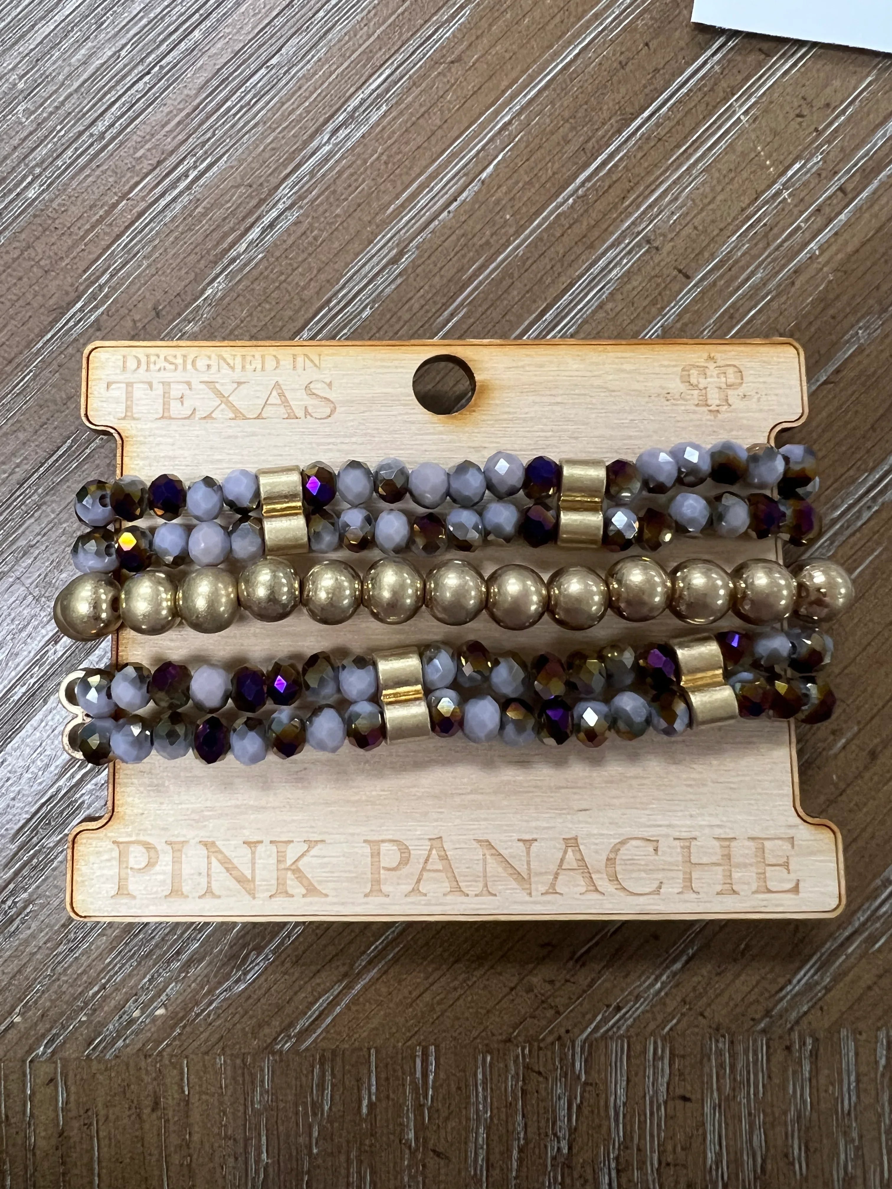 PINK PANACHE Purple/Gold Bracelet Stack on Simply Obsessed