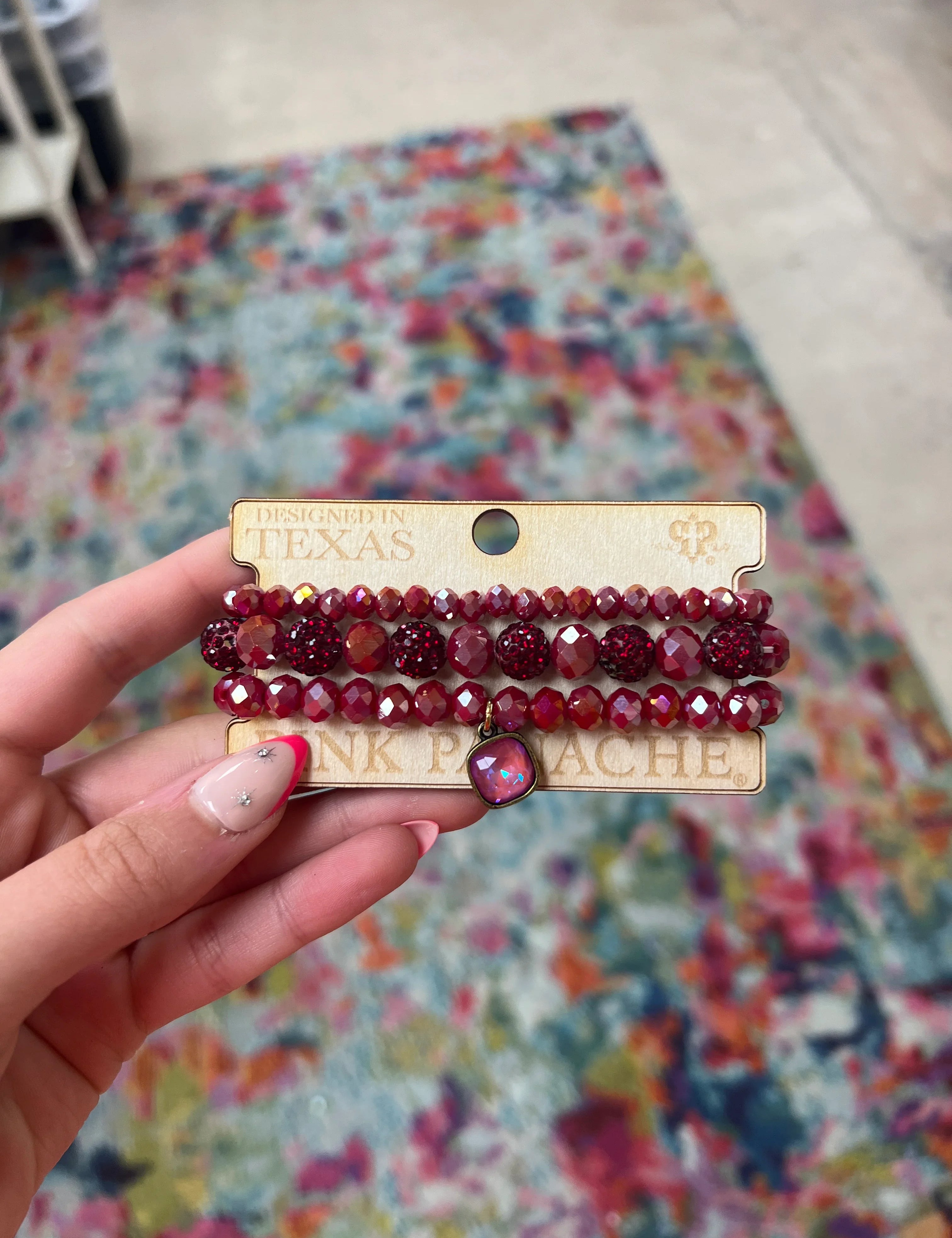 PINK PANACHE Red Bracelet Stack on Simply Obsessed