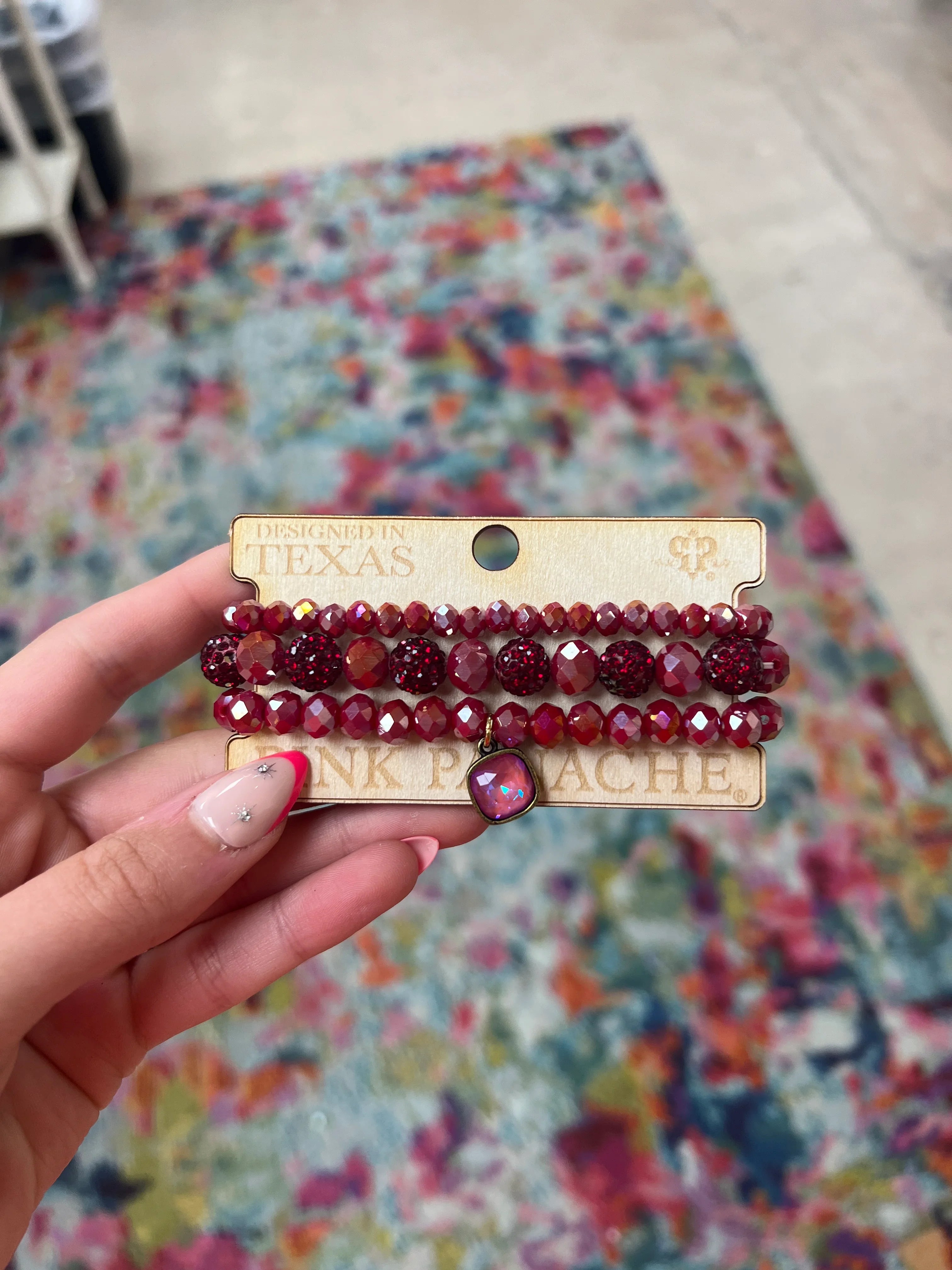 PINK PANACHE Red Bracelet Stack on Simply Obsessed