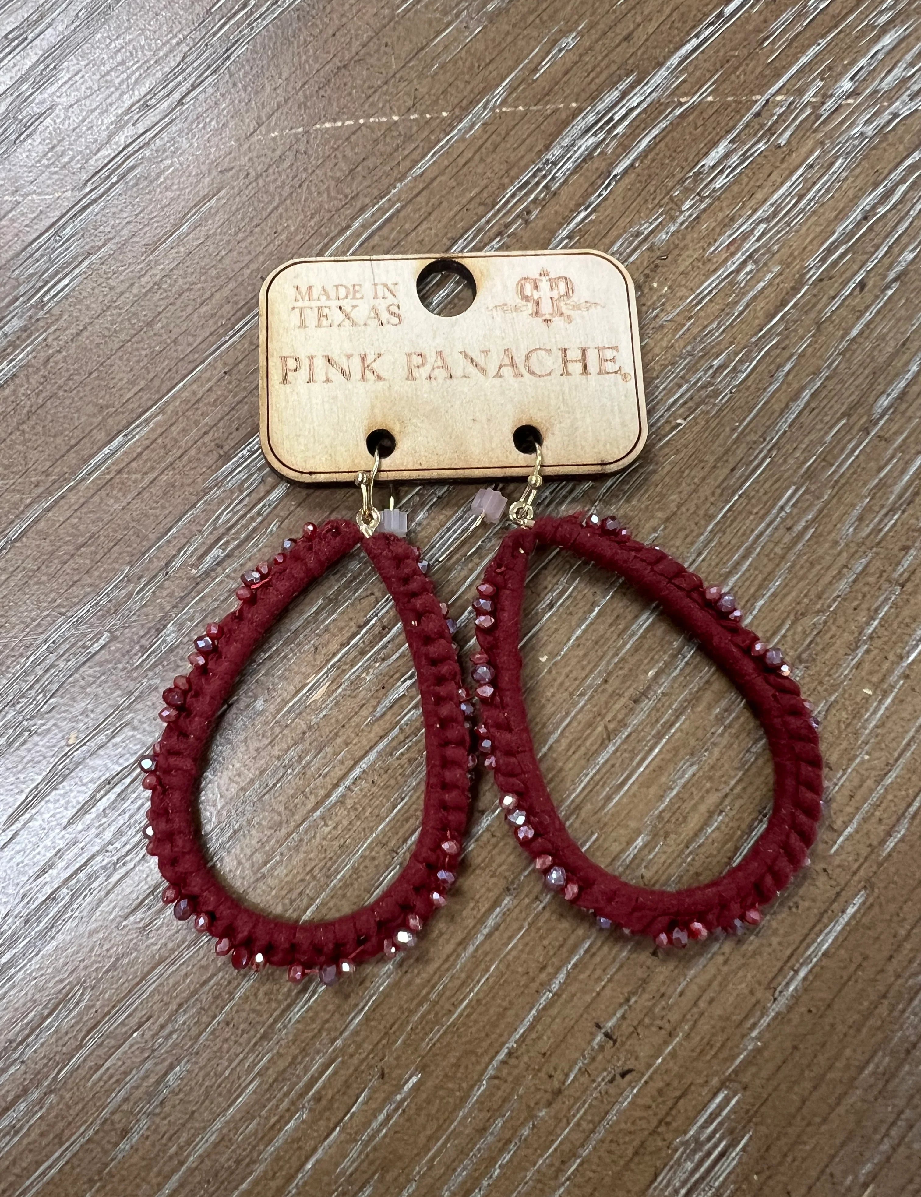 PINK PANACHE Red Teardrop Earrings on Simply Obsessed