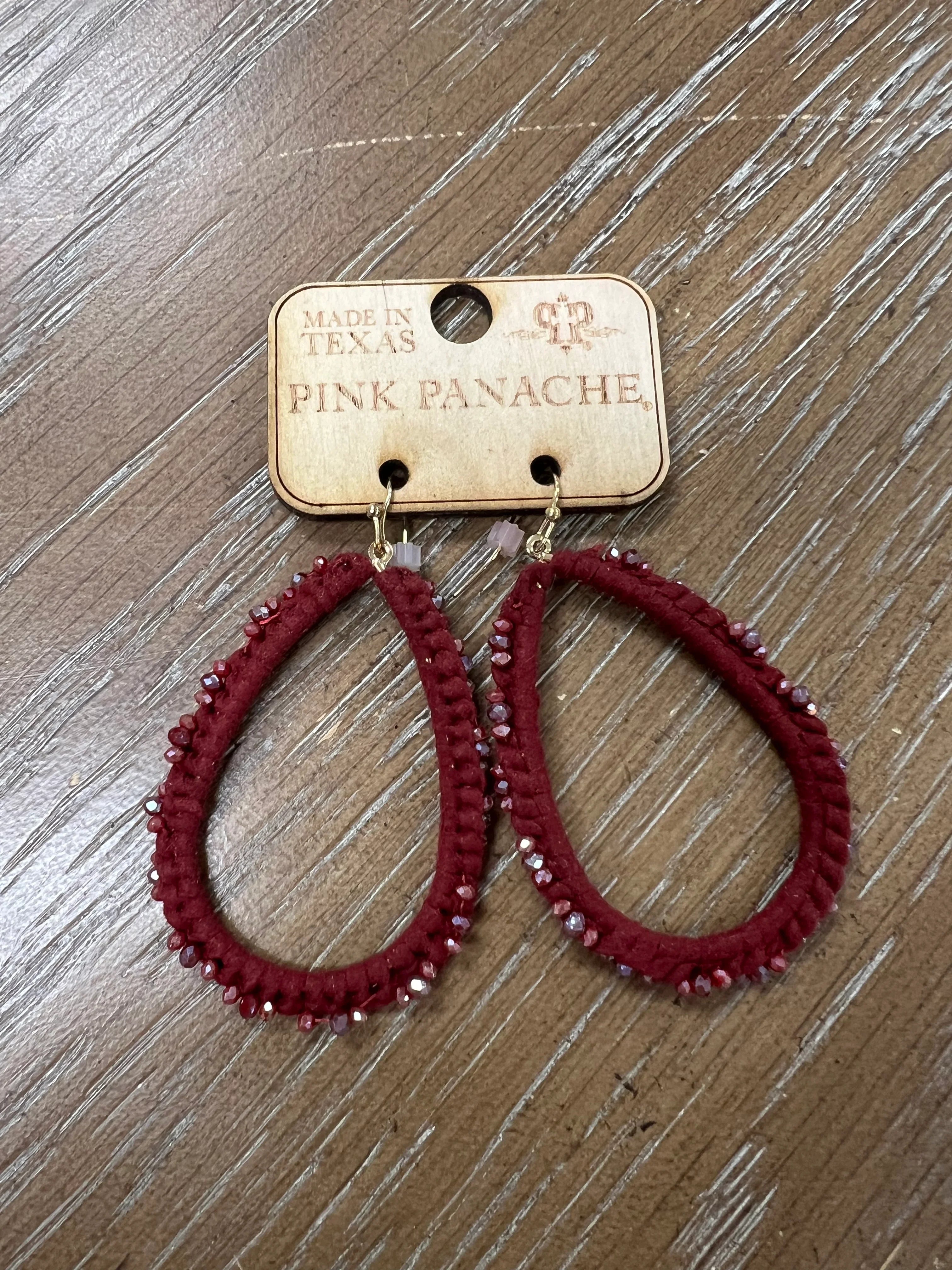 PINK PANACHE Red Teardrop Earrings on Simply Obsessed