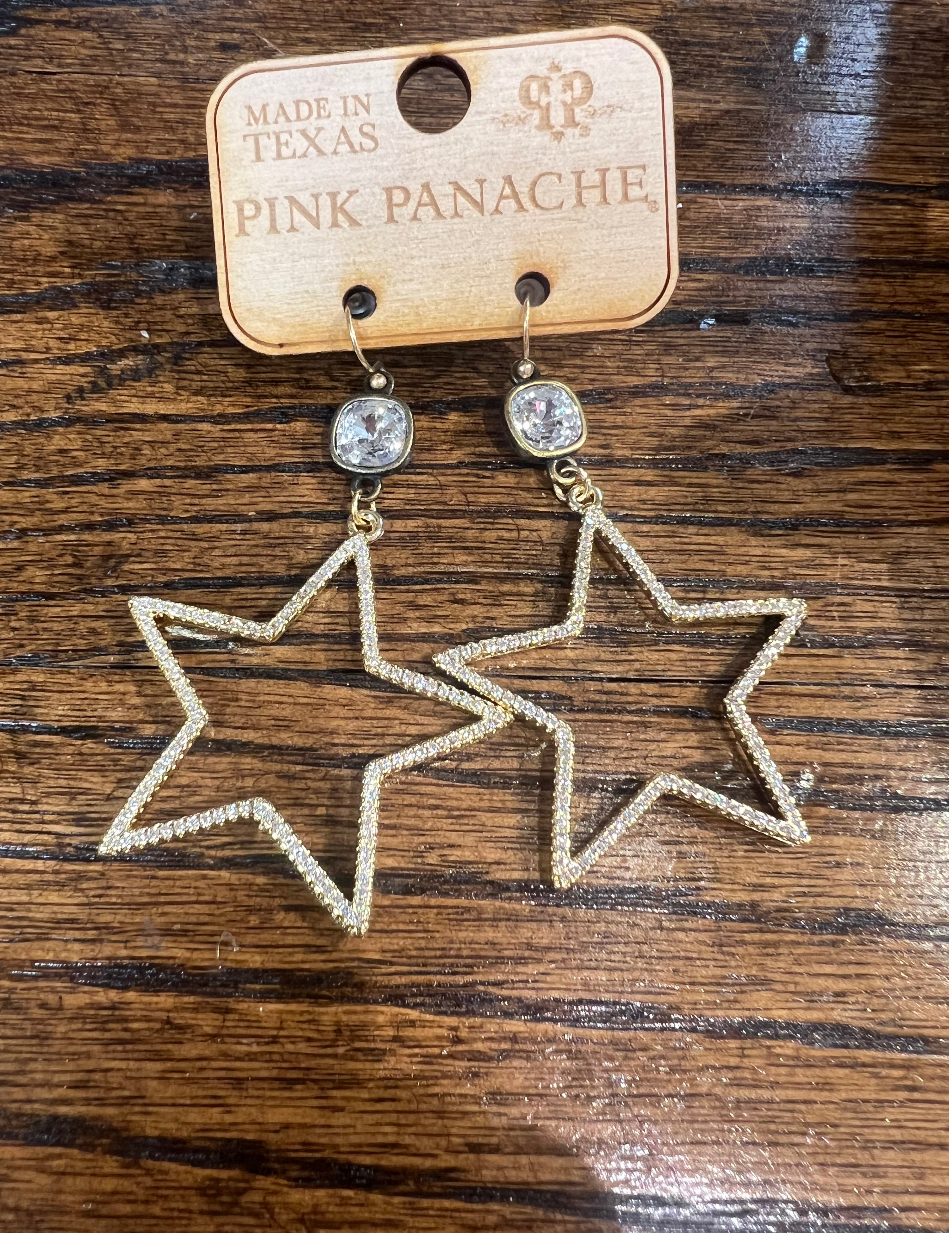 PINK PANACHE: Rhinestone Star Earrings on Simply Obsessed