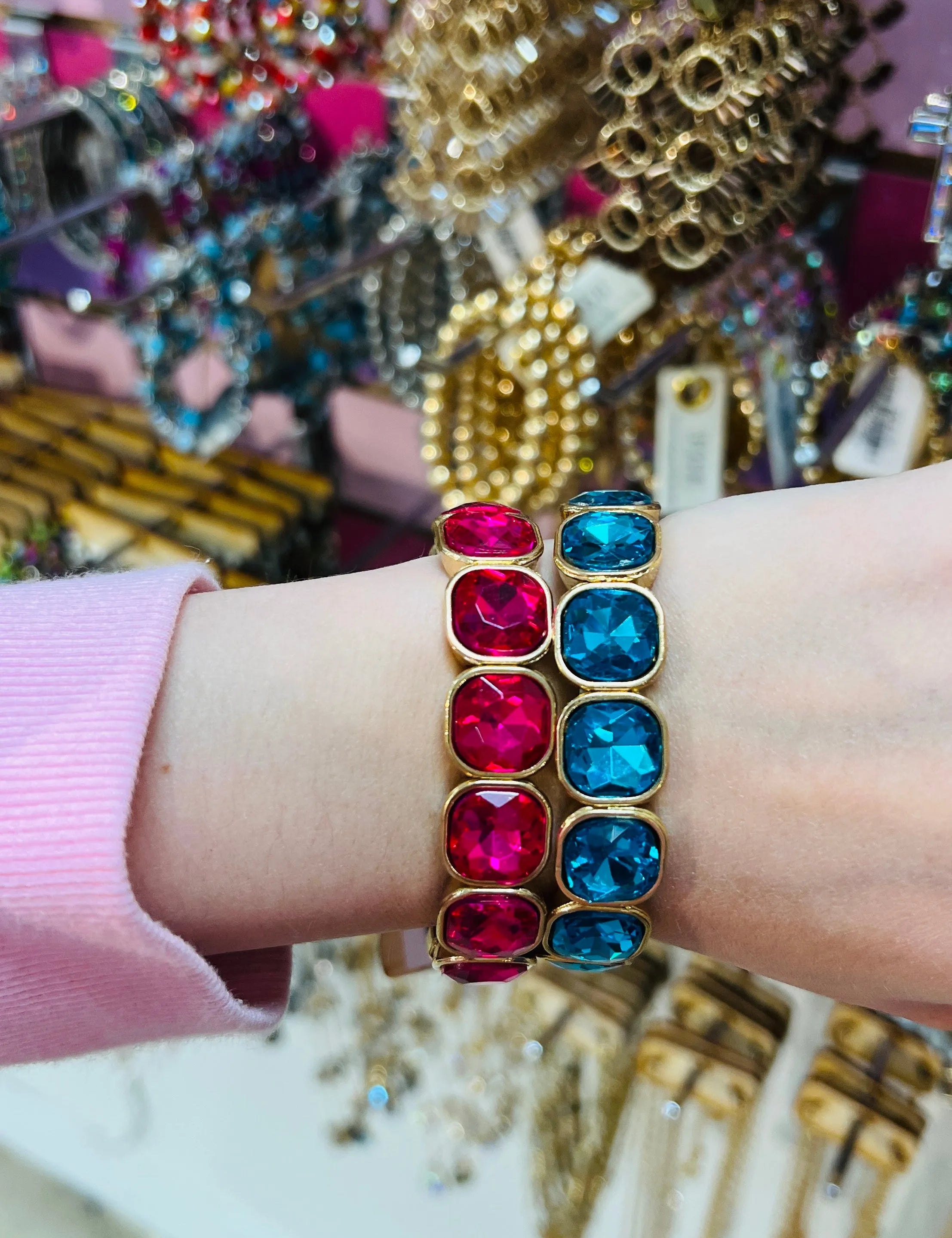 PINK PANACHE Stone Stretch Bracelets on Simply Obsessed