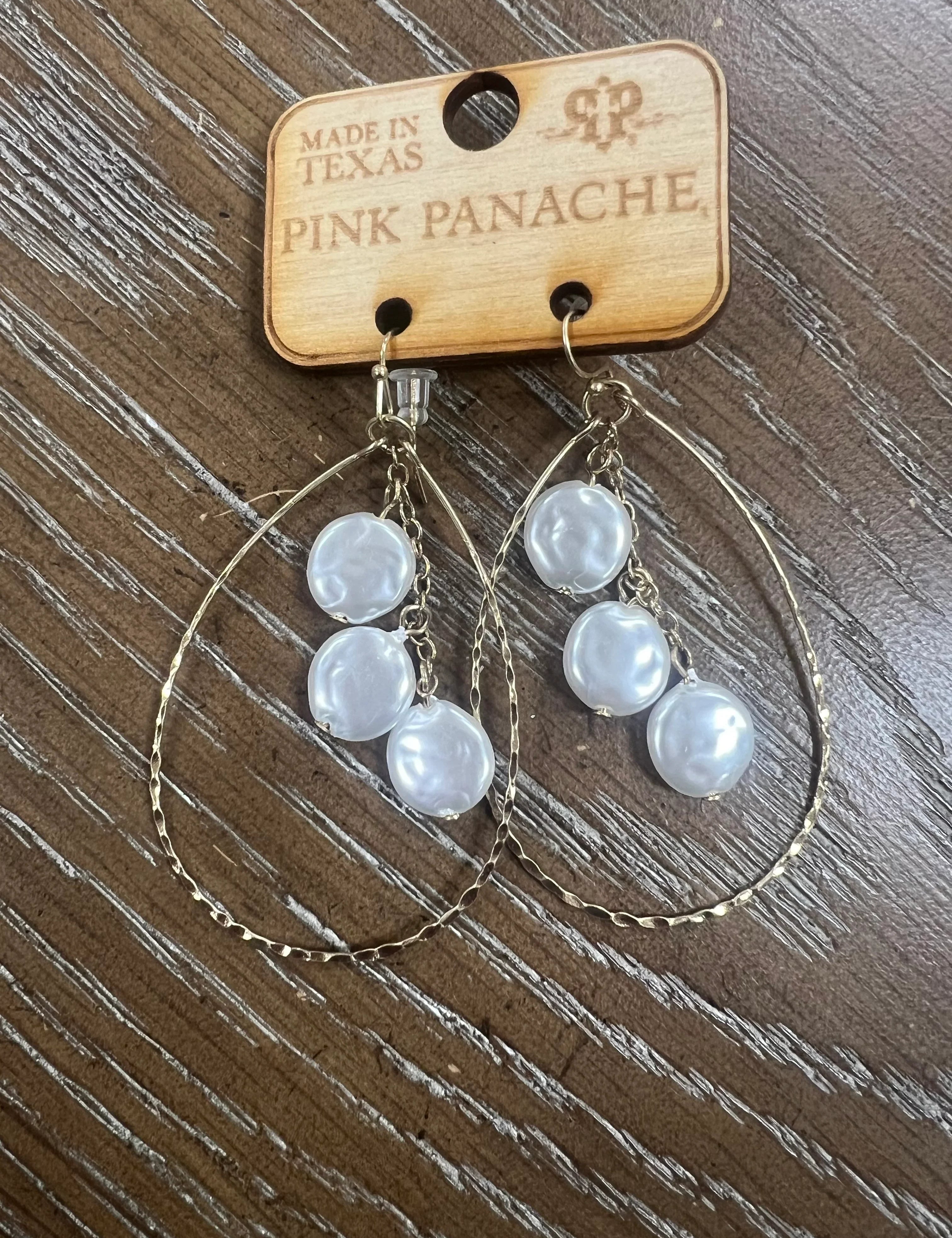PINK PANACHE Teardrop Pearl Drop Earrings on Simply Obsessed