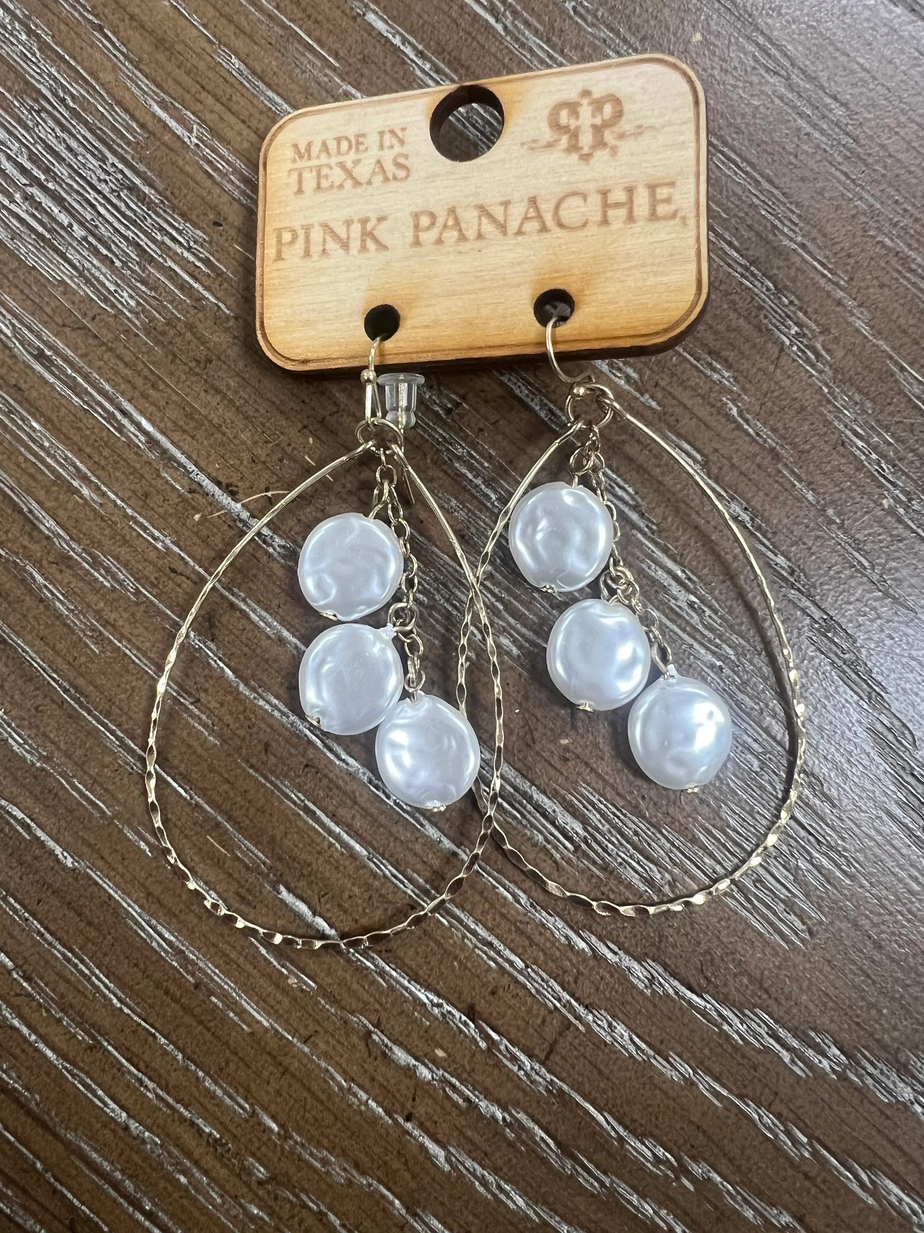 PINK PANACHE Teardrop Pearl Drop Earrings on Simply Obsessed