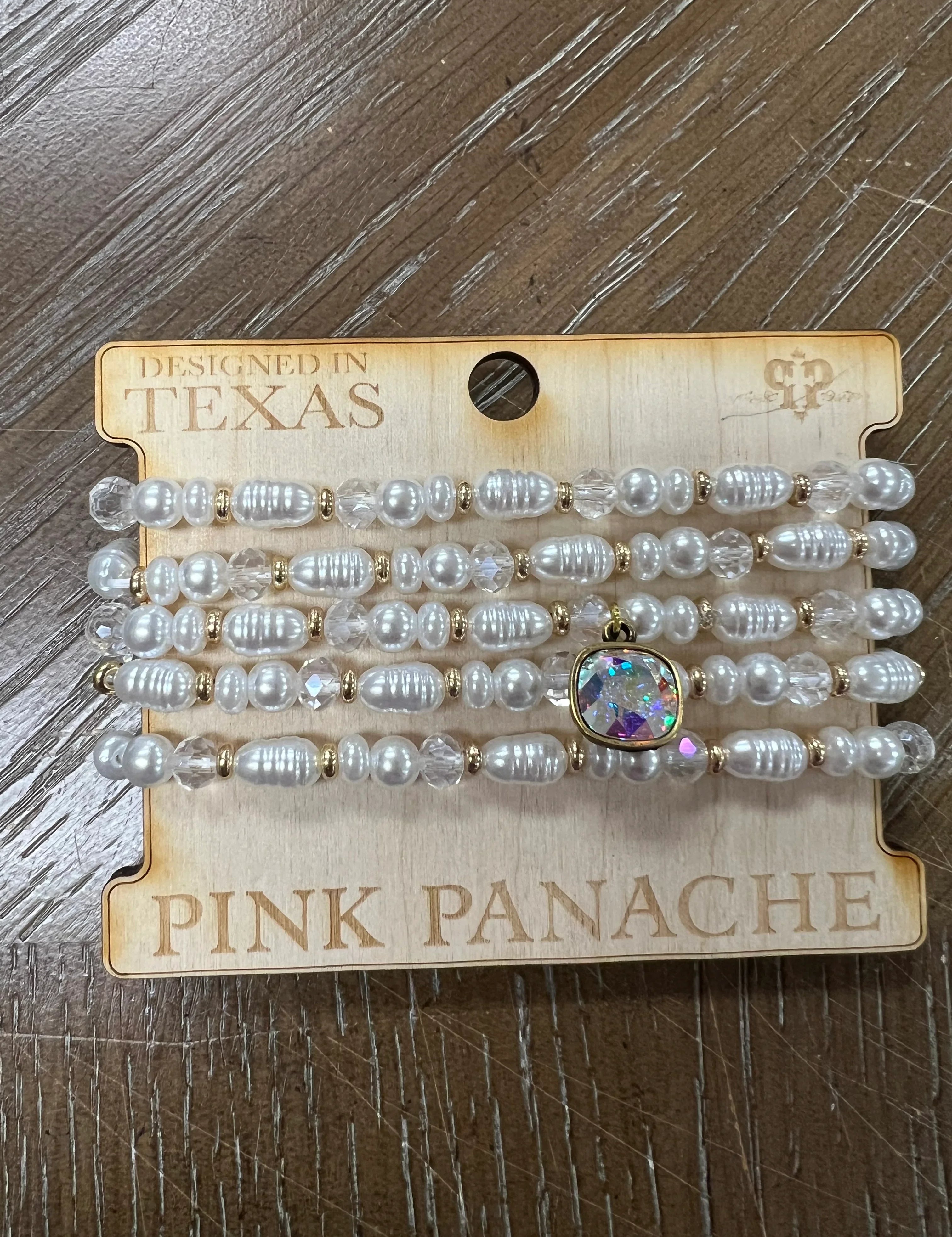 PINK PANACHE The Pearl Bracelet Stack on Simply Obsessed