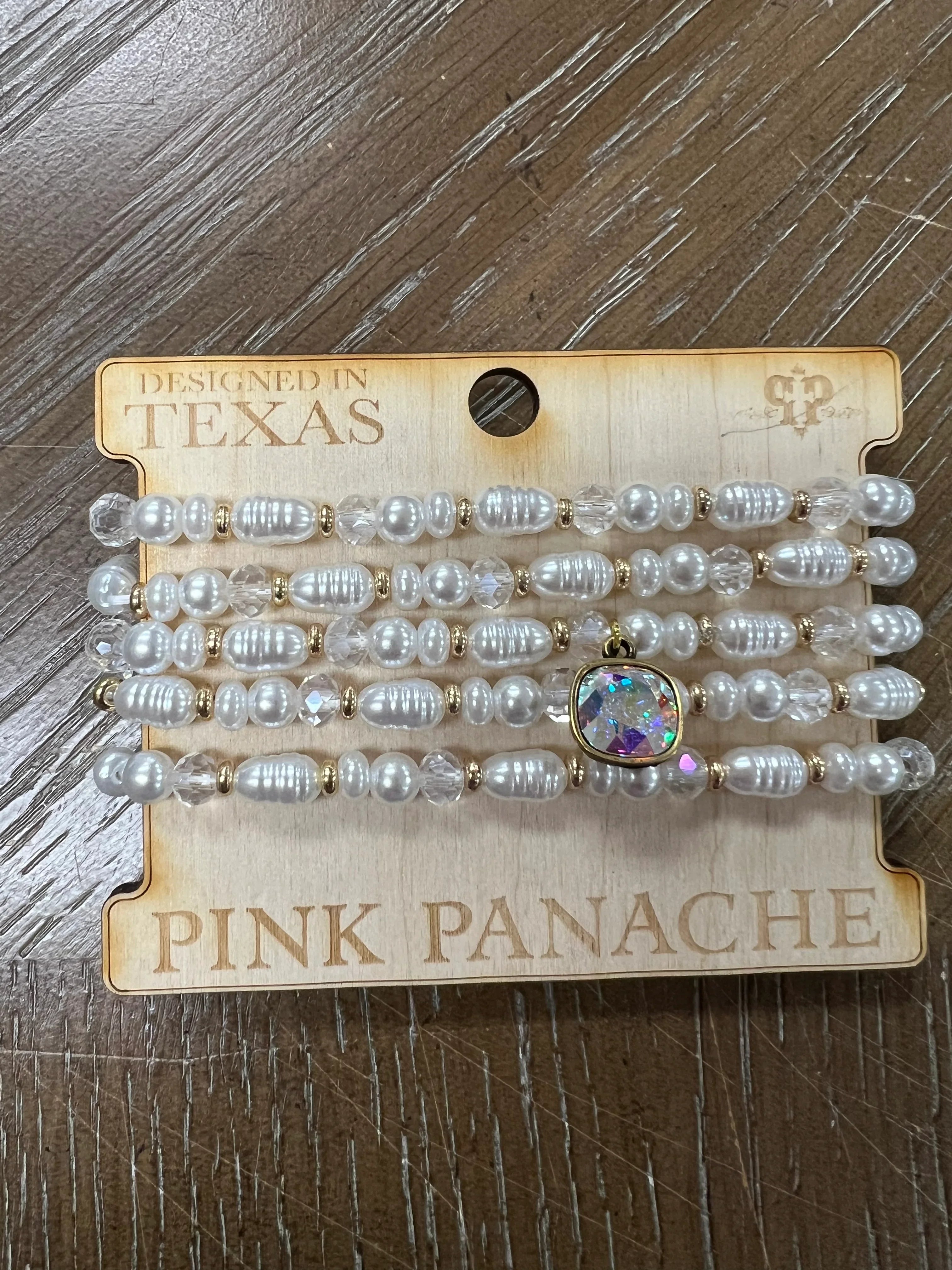 PINK PANACHE The Pearl Bracelet Stack on Simply Obsessed