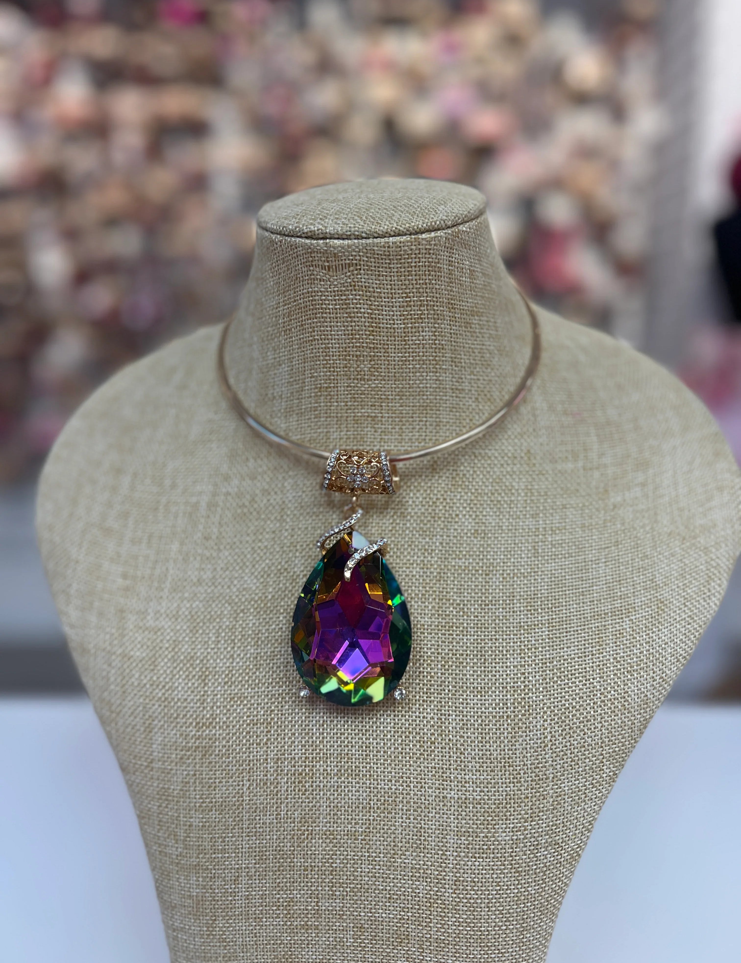 PINK PANACHE The Volcano Stone Necklace on Simply Obsessed