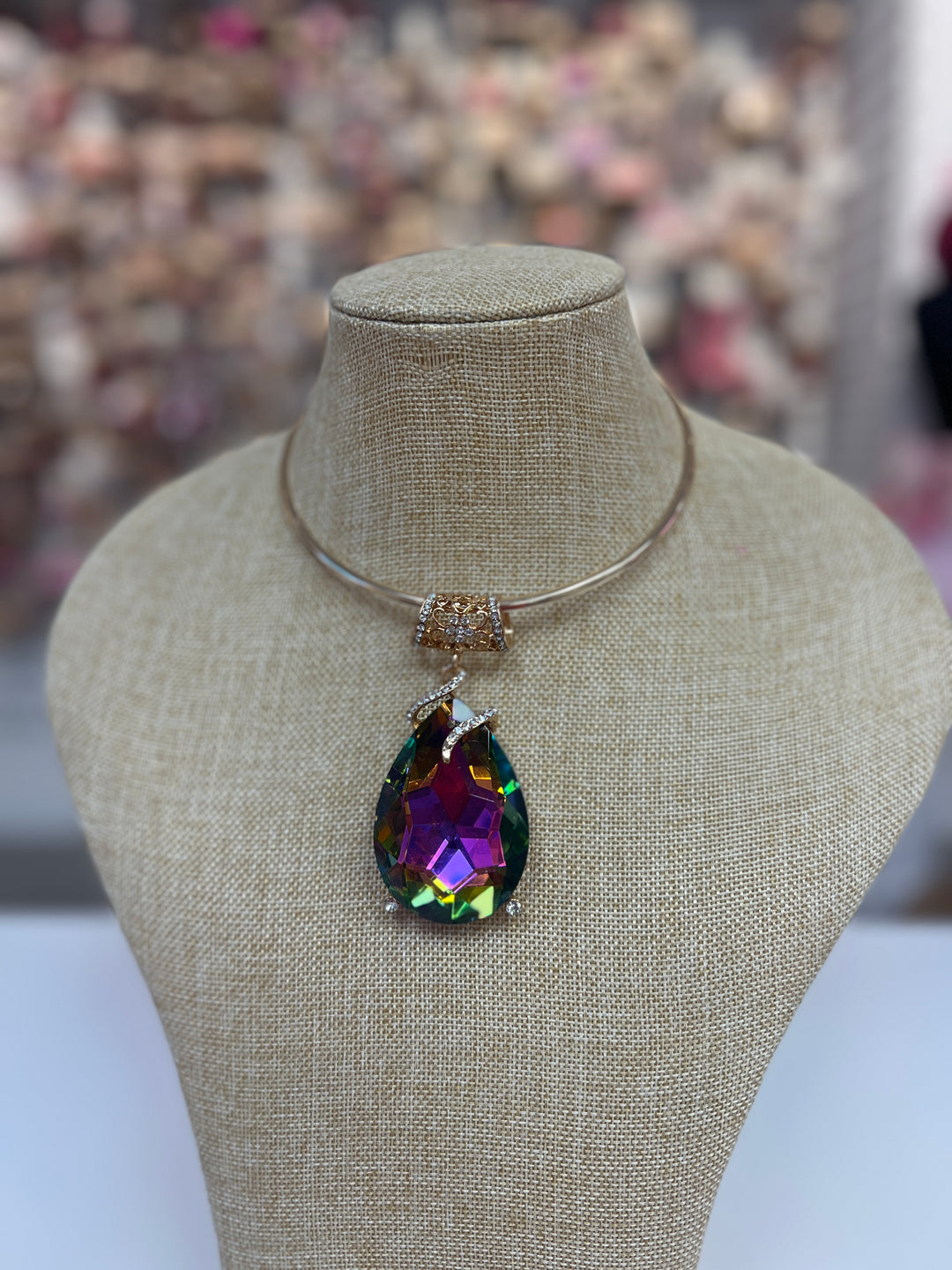 PINK PANACHE The Volcano Stone Necklace on Simply Obsessed