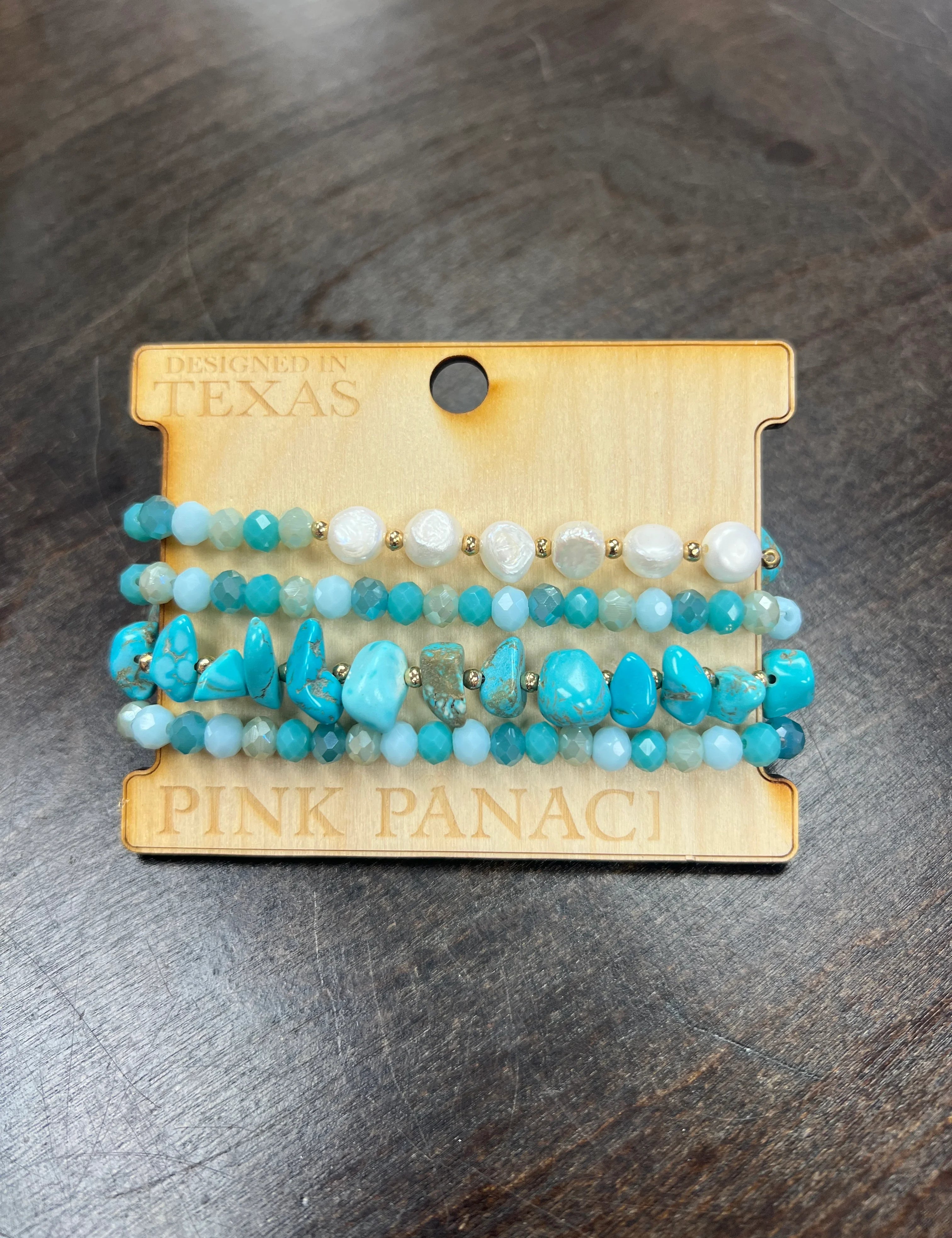 PINK PANACHE Turquoise Stone Bracelet Stack on Simply Obsessed
