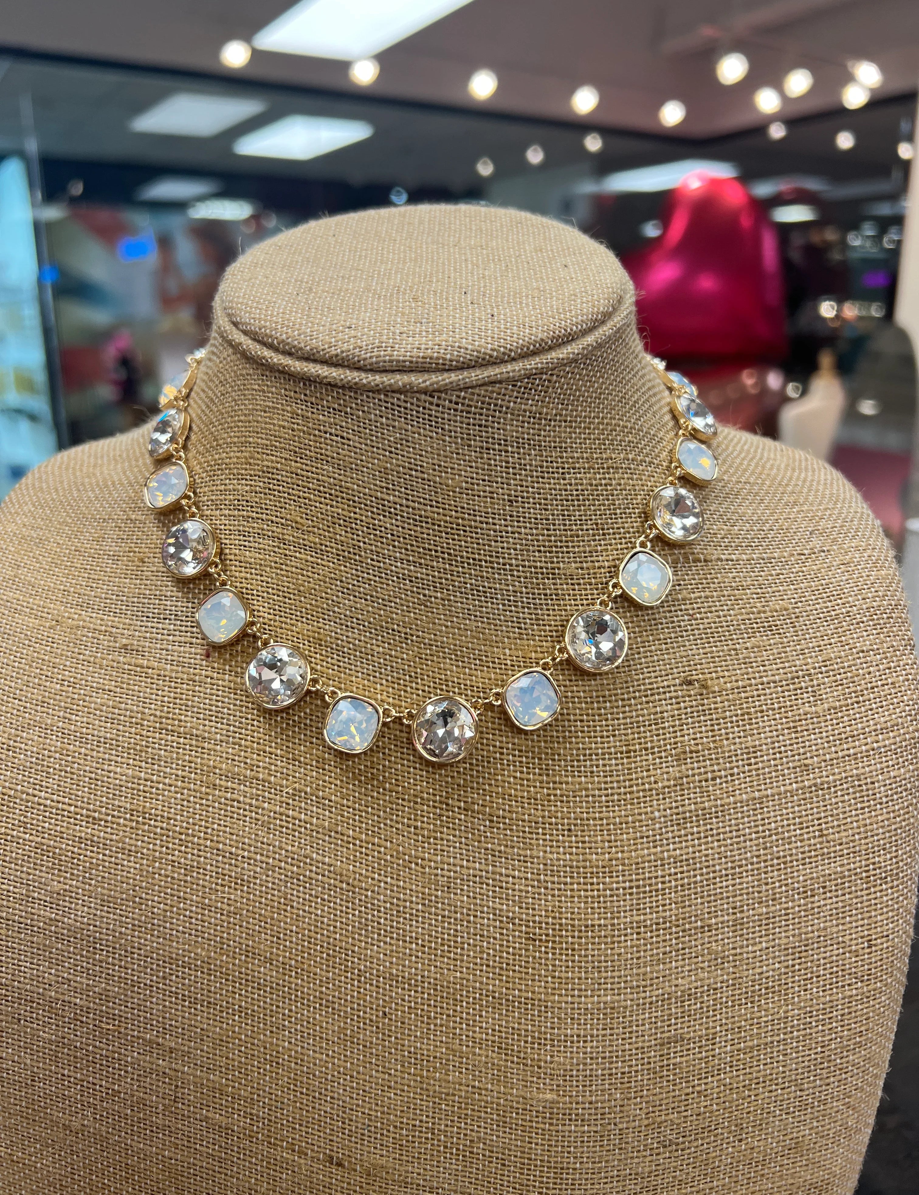 Clear Stone Necklace on Simply Obsessed
